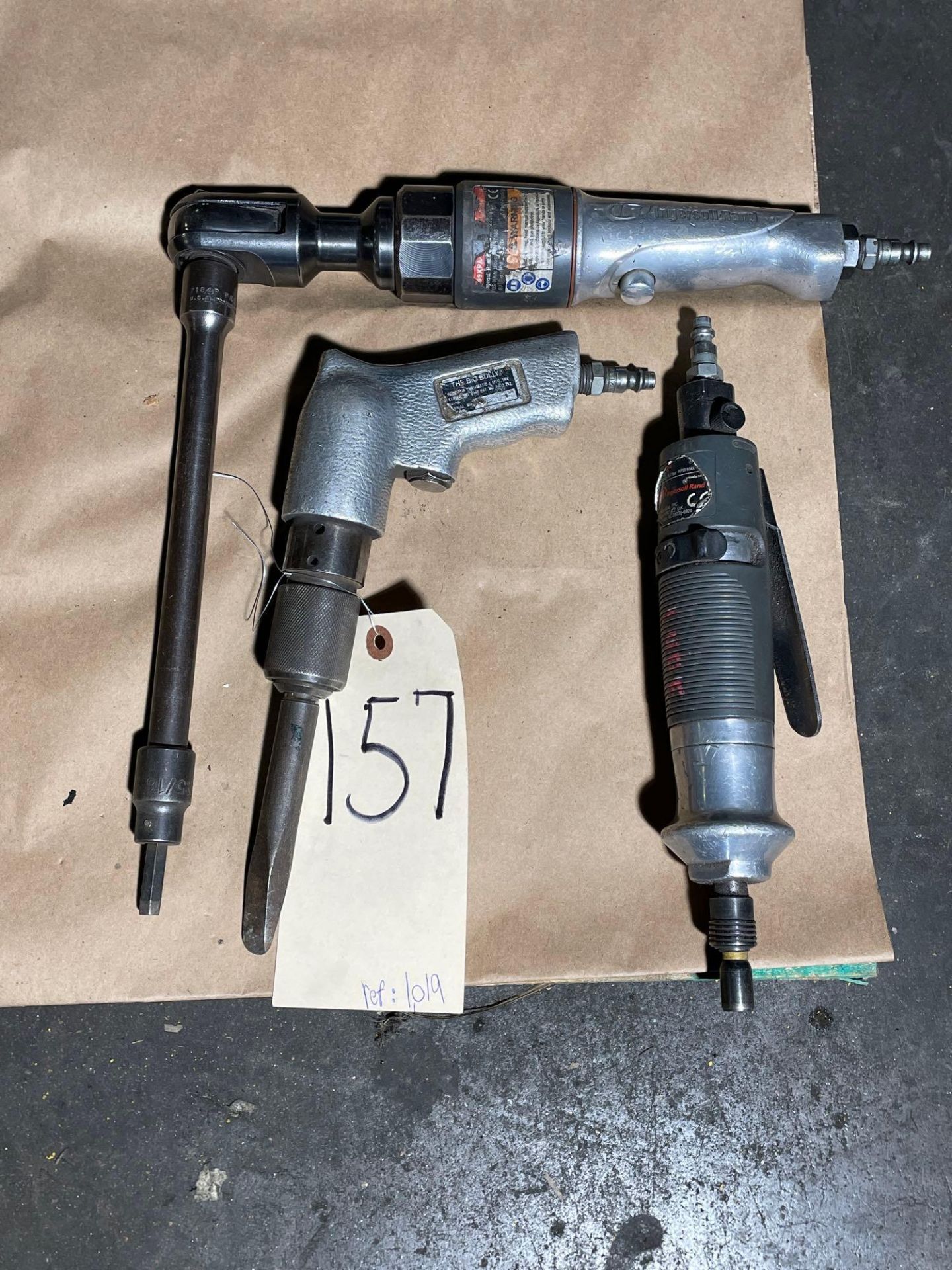 Lot of 3: (1) Ingersoll-Rand 1/2" Super Duty Ratchet Wrench, (1) Superior Pneumatic Air hammer