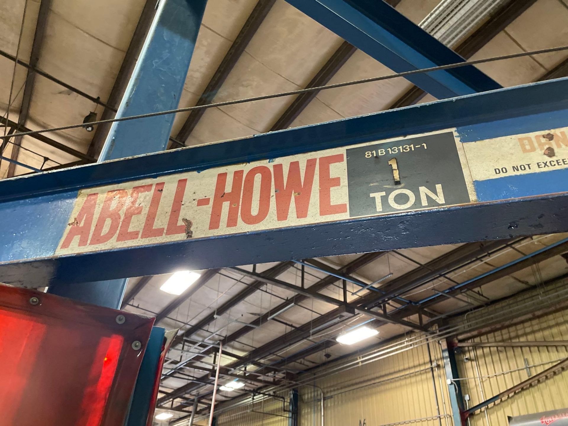 1 Ton Abel Howe Jib Crane with a 1 Ton CM Valustar - Image 4 of 14