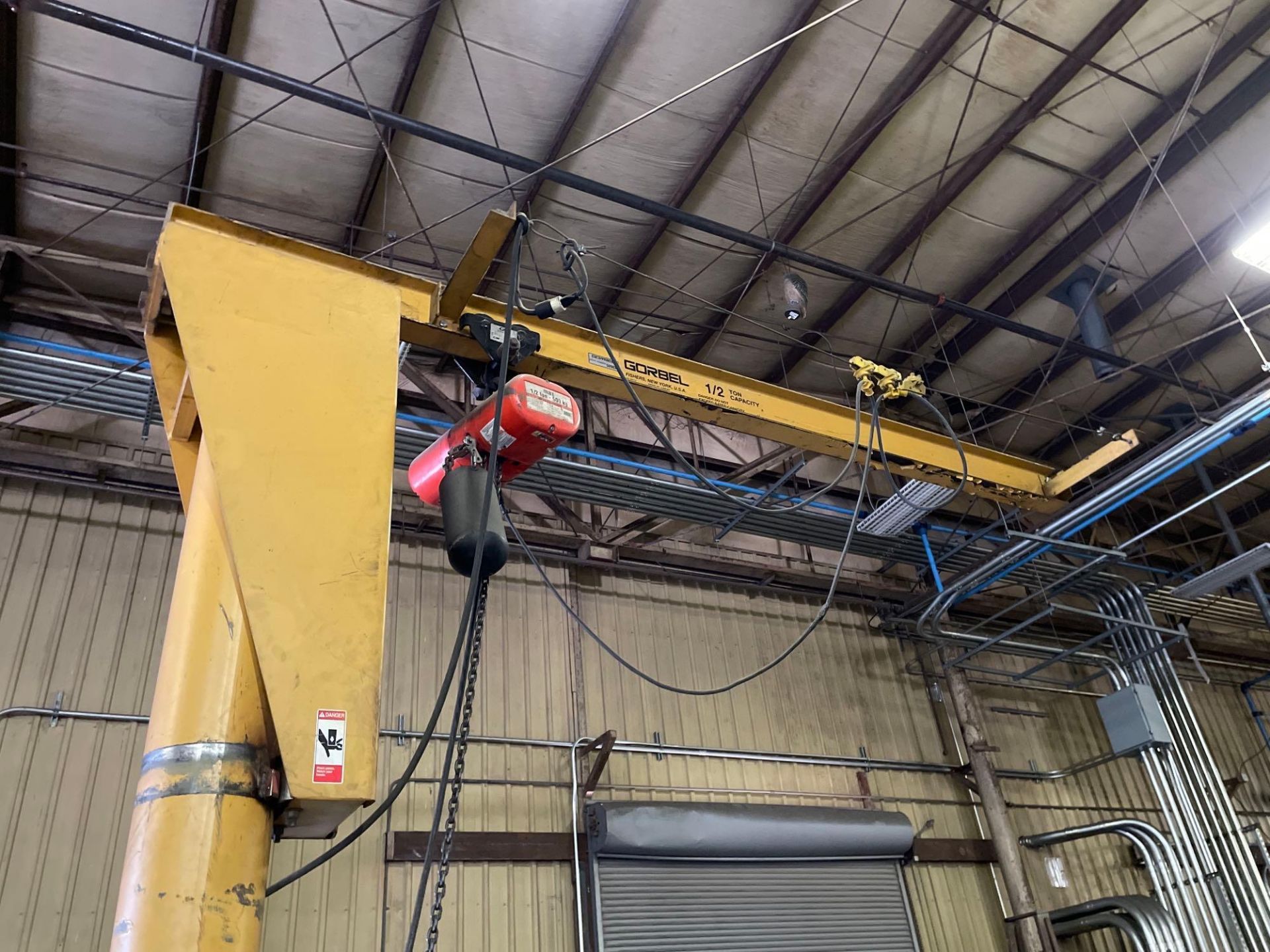 1/2 Ton Gorbel Jib Crane, 1/2 Ton Hoist, (A9) - Image 9 of 12