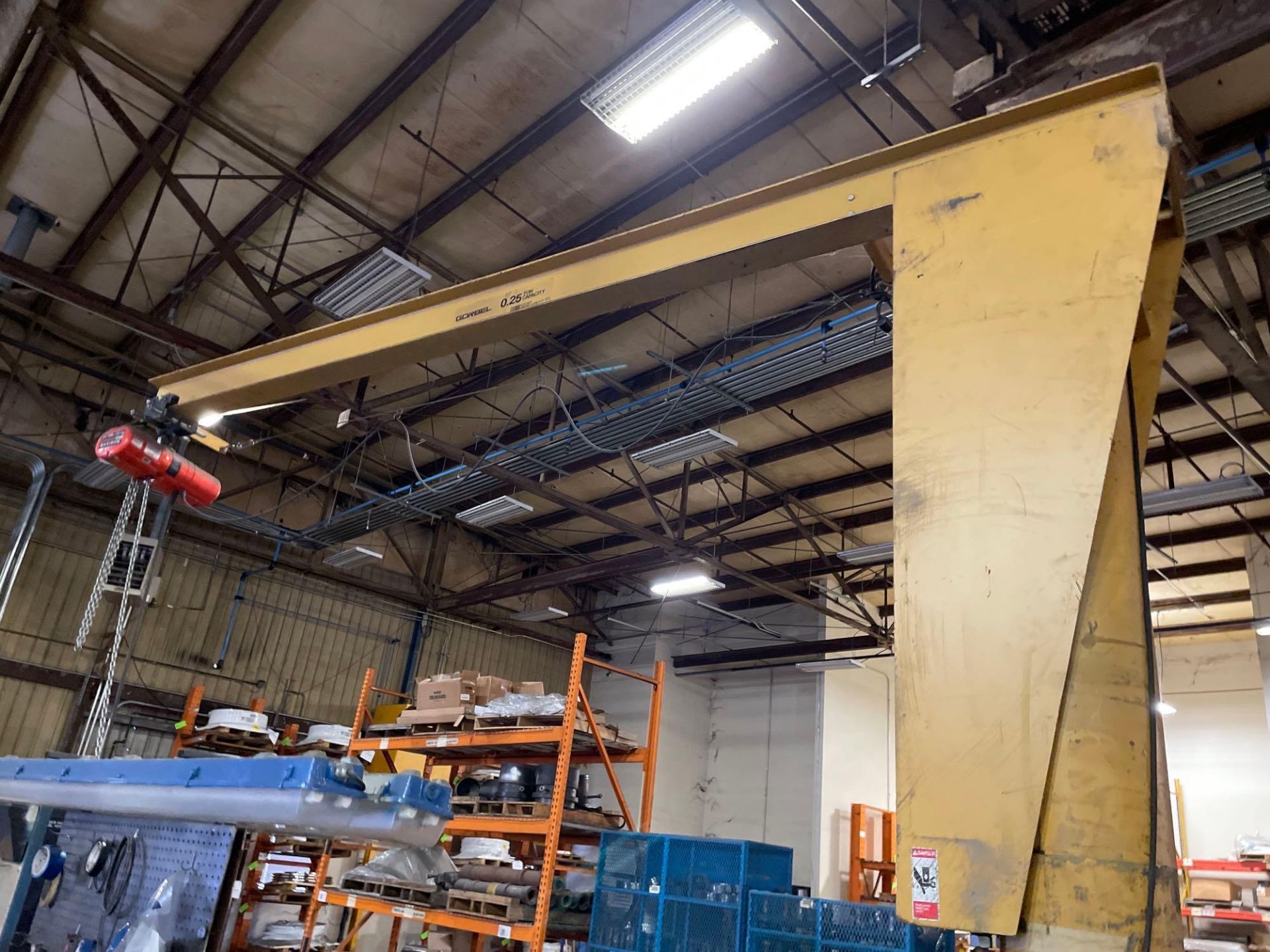 1/4 Ton Gorbel Jib Crane, 1/4 Ton Valustar Hoist, (A26) - Image 9 of 12