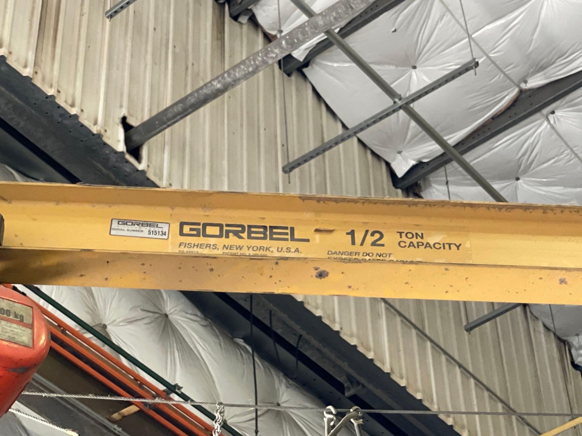 1/2 Ton Gorbel Jib Crane with 1/2 Ton CM Lodestar Hoist - Image 2 of 6