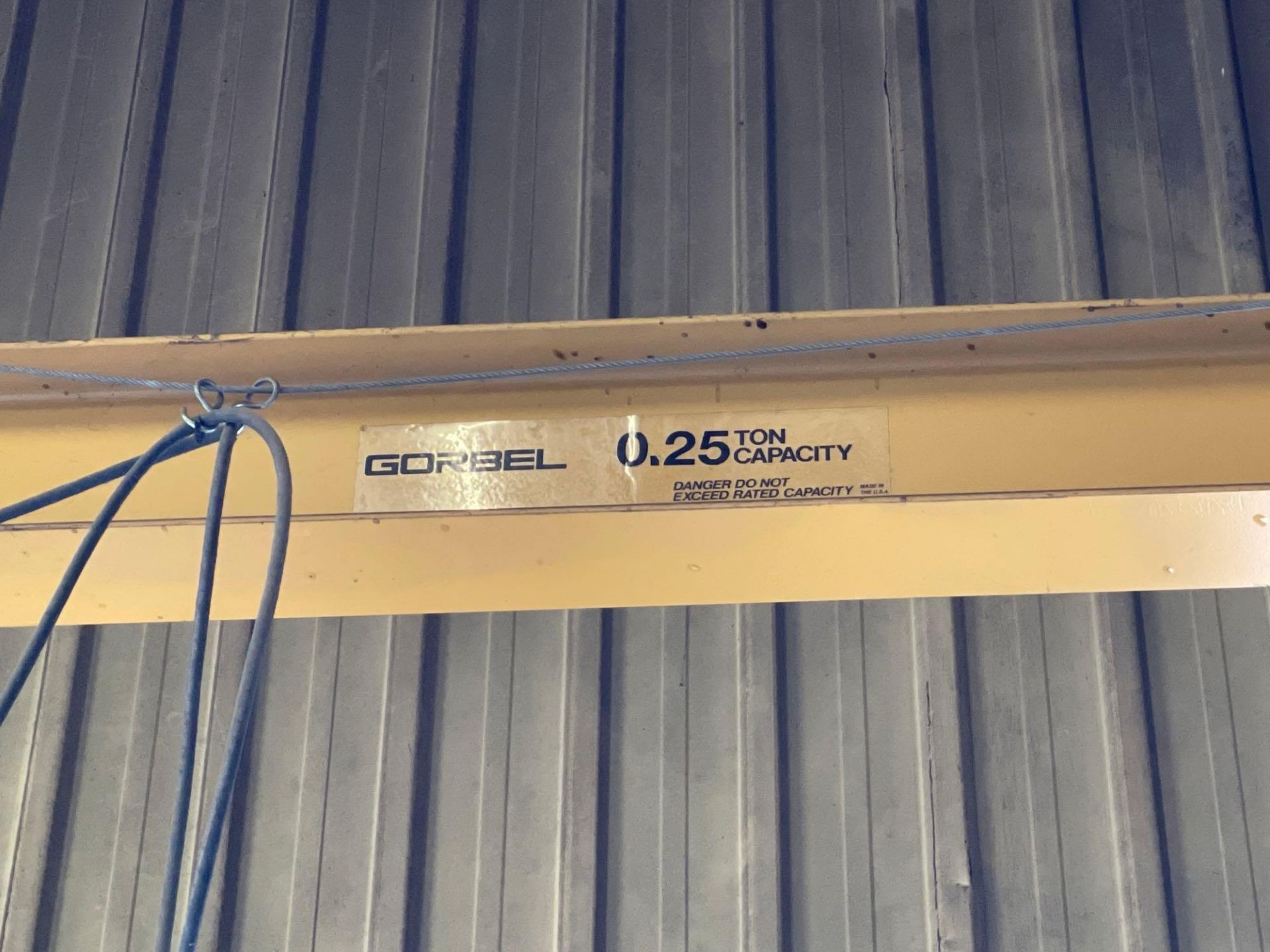 1/4 Ton Gorbel Jib Crane, CM Valustar Hoist 1/4 Ton - Image 3 of 12