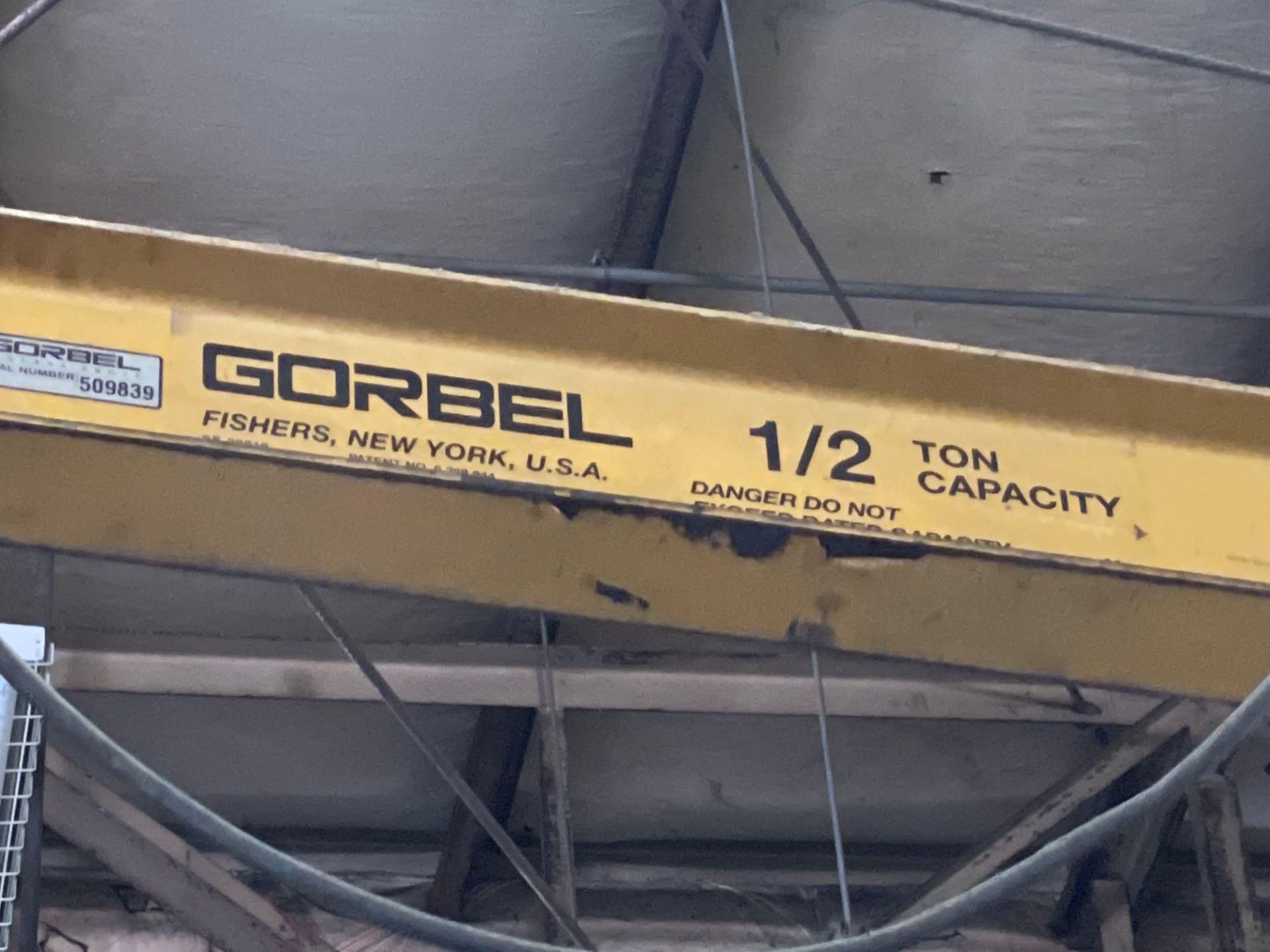 1/2 Ton Gorbel Jib Crane, 1/2 Ton Hoist, (A9) - Image 3 of 12