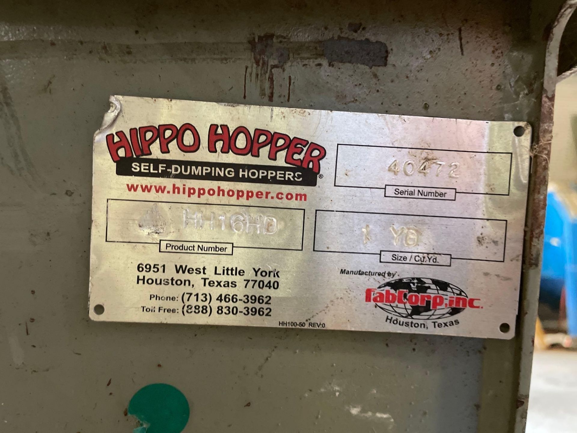 Hippo Hopper Dumpster, 6,500 lbs. max. capacity - Image 4 of 8