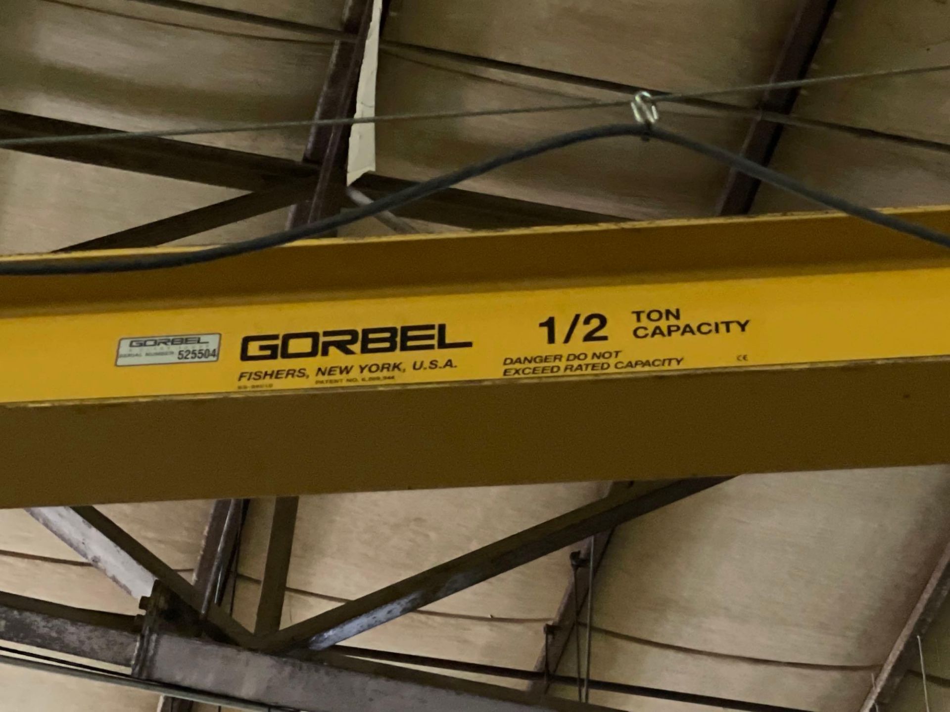 1/2 Ton Gorbel Jib Crane with 1/2 Ton Valustar Hoist,(A19) - Image 3 of 10