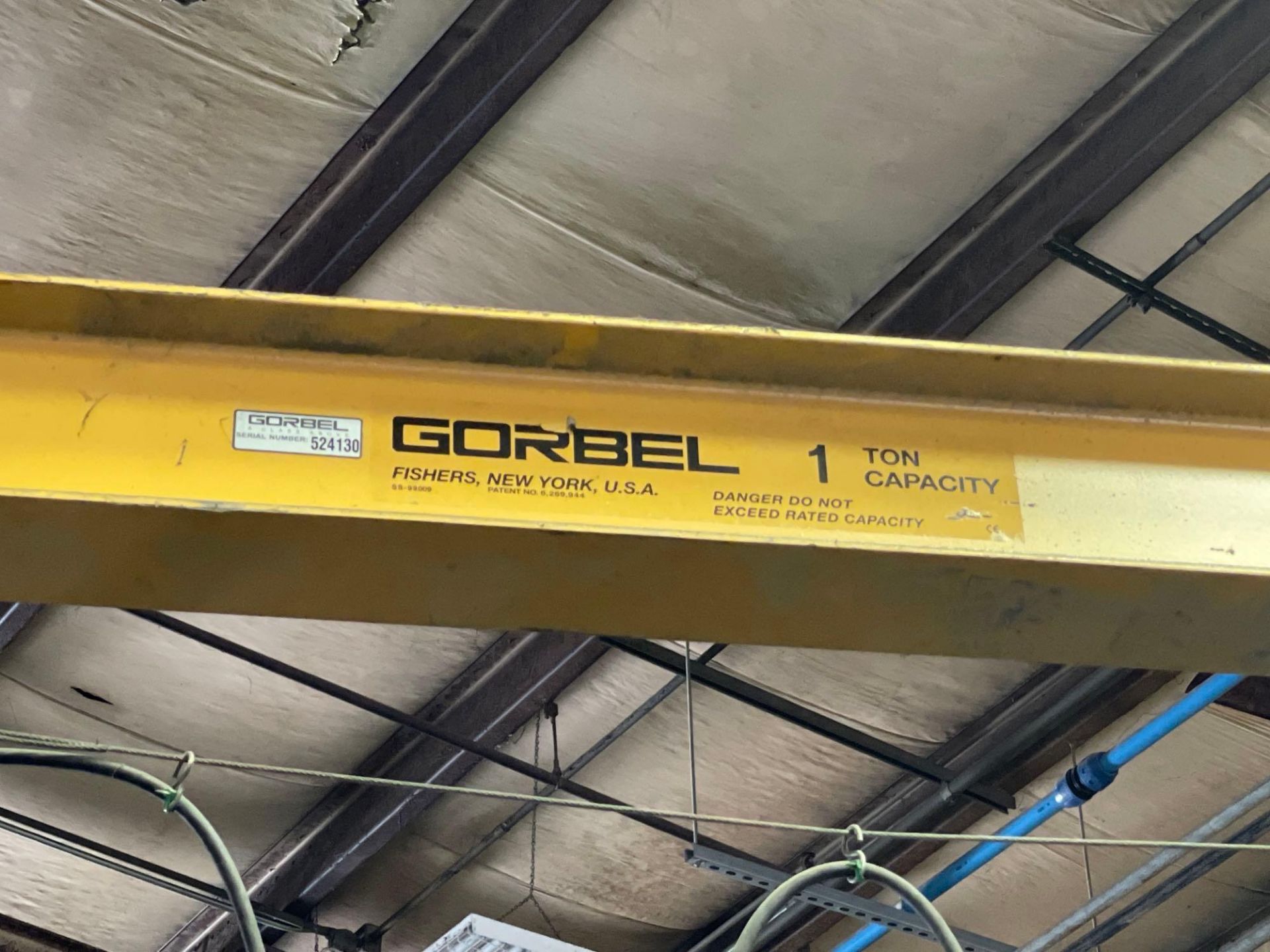 1 Ton Gorbel Jib Crane, 1 Ton CM Lodestar Hoist (A5) - Image 3 of 12