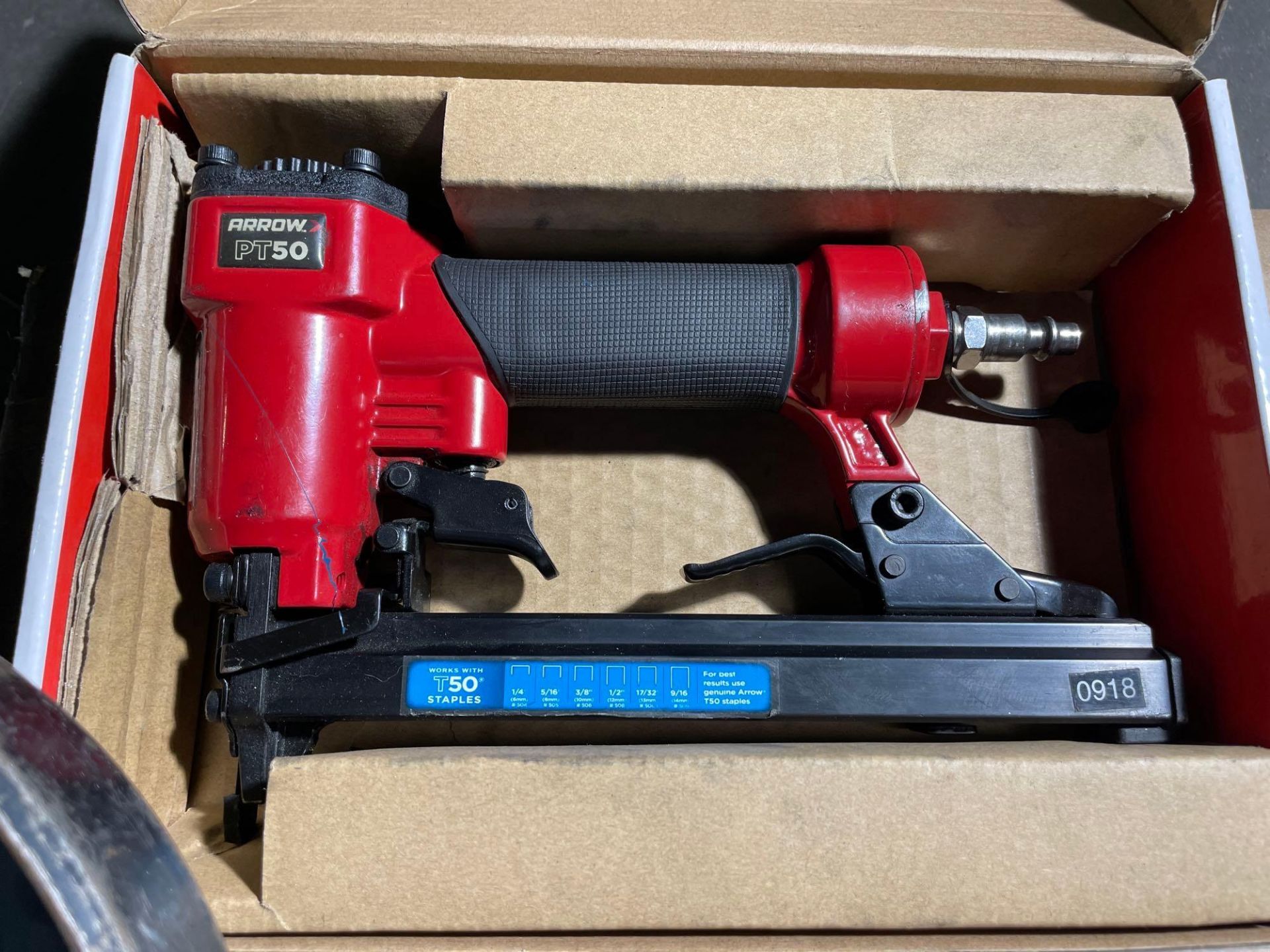 Lot of 3: (1) Arrow Pneumatic Stapler (1) Jet 7" Angle Grinder, (1) Taylor Pneumatic 4-5" Air Angle - Image 5 of 5