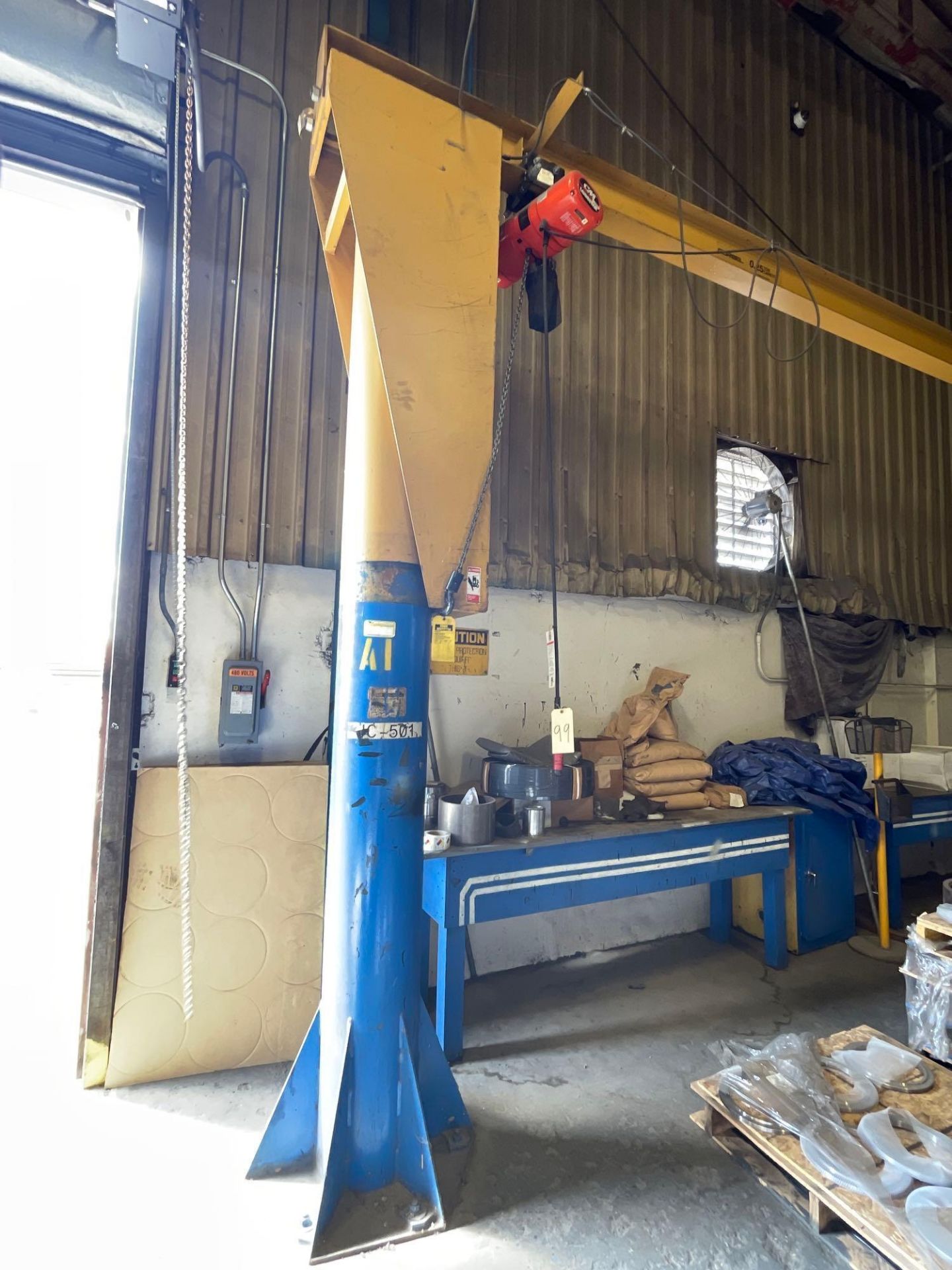 1/4 Ton Gorbel Jib Crane, CM Valustar Hoist 1/4 Ton - Image 12 of 12