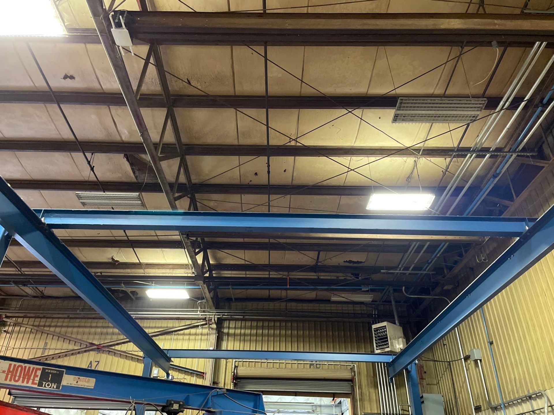 3 Ton Cleveland Tramrail Free Standing Over Head Bridge Crane with a 3 Ton CM Lodestar Hoist - Image 9 of 14