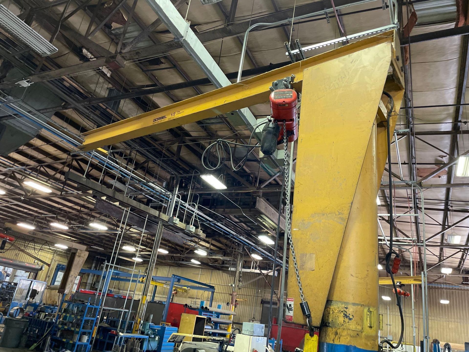 1/2 Gorbel Jib Crane with 1/4 Ton Valustar Hoist, (A11) - Image 10 of 12