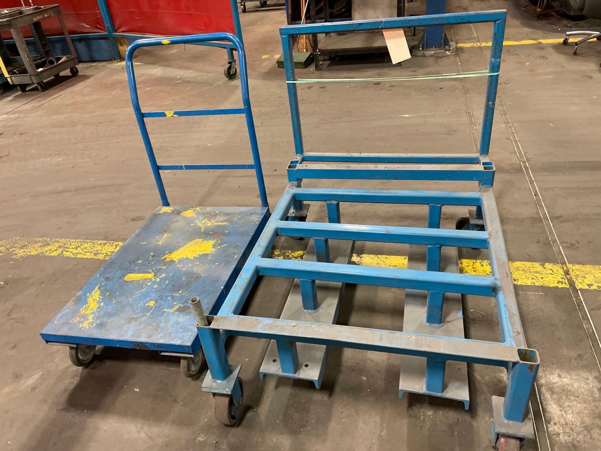 Lot of 2: Metal Transport Cart (1) 46” X 36” X 14” (1) 36” X 24” X 8” - Image 6 of 8