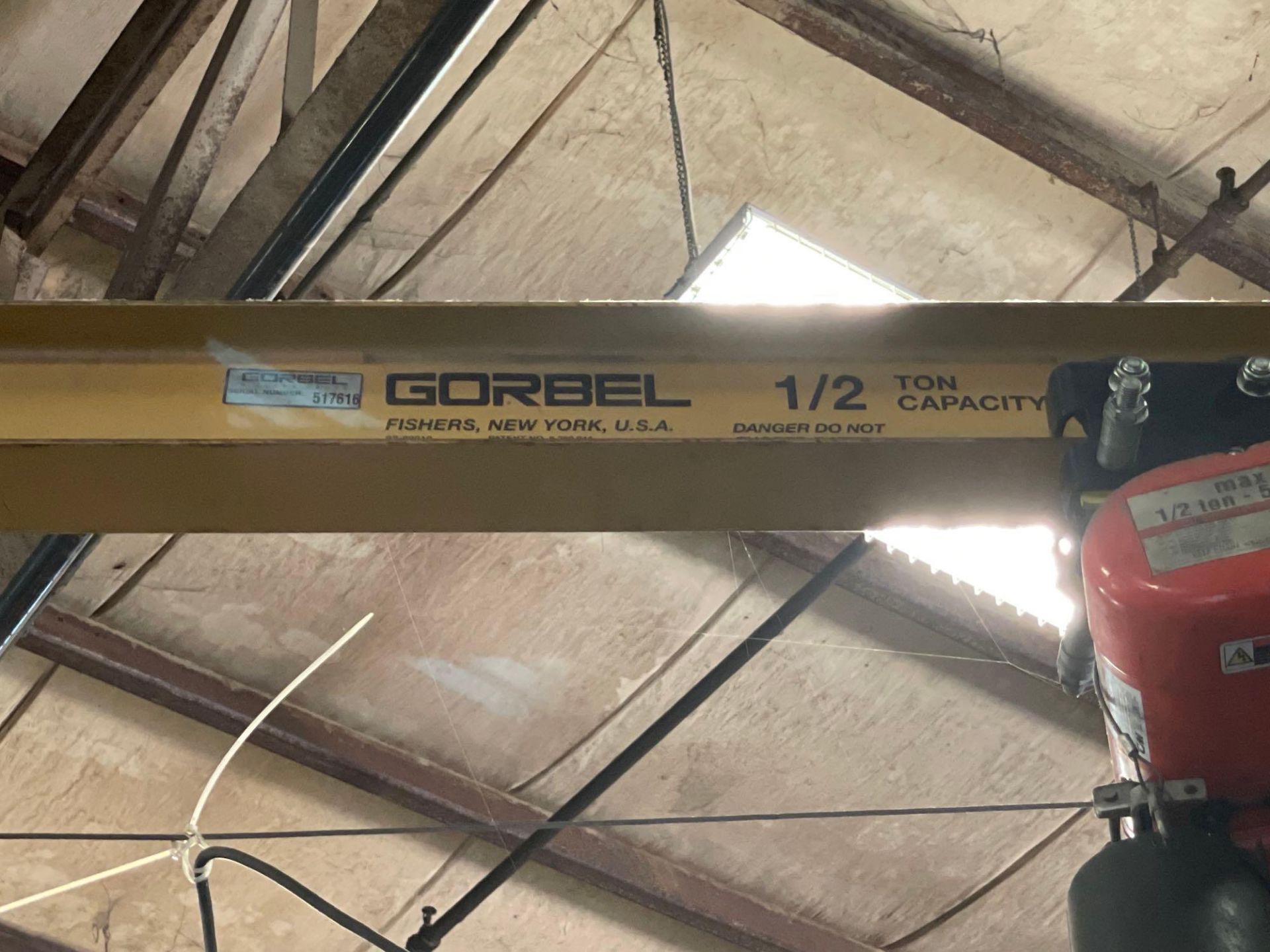 1/2 Ton Gorbel Jib Crane with 1/2 Ton CM Lodestar Hoist - Image 3 of 12