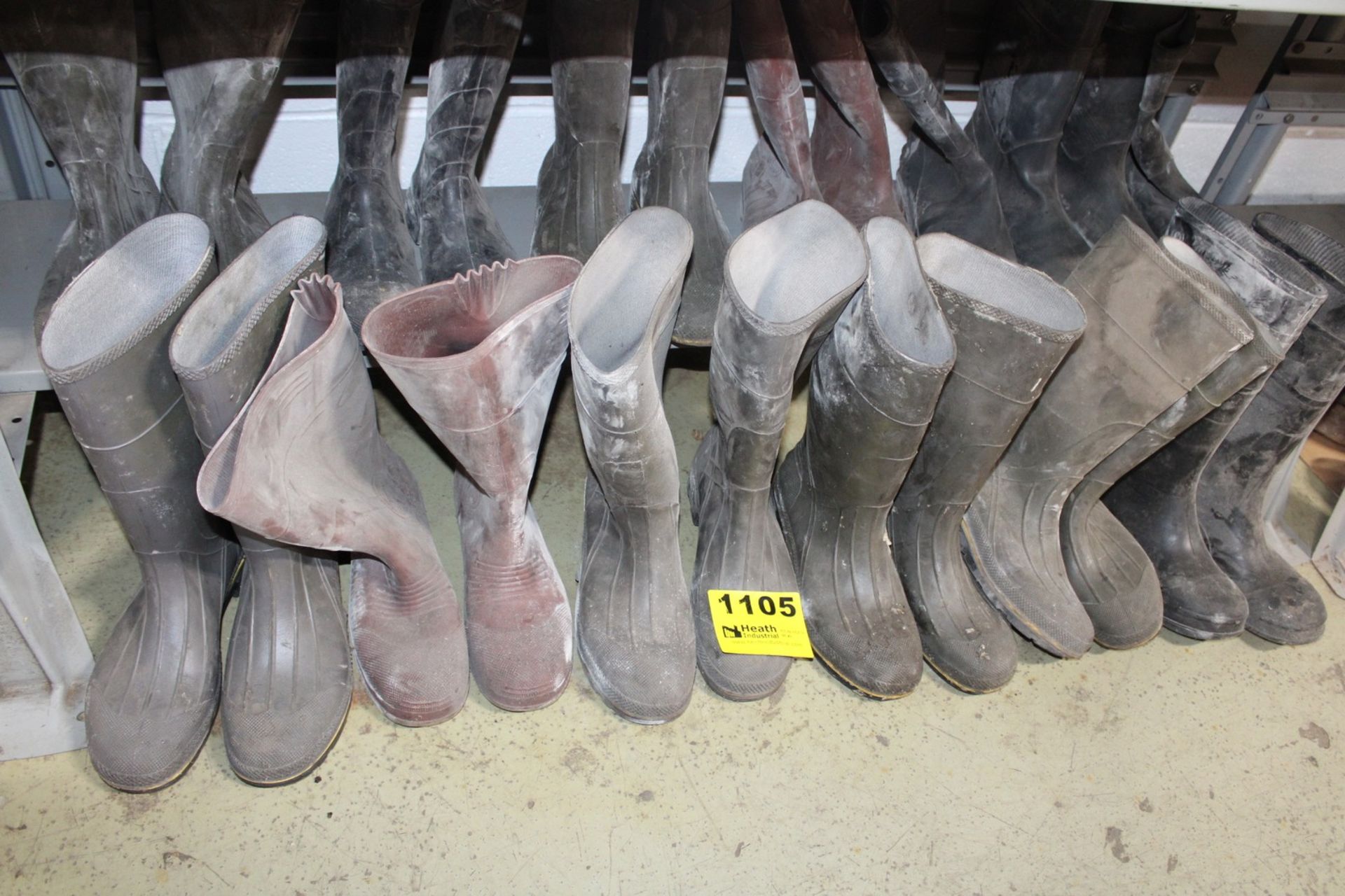 (6) PAIR ASSORTED RUBBER BOOTS