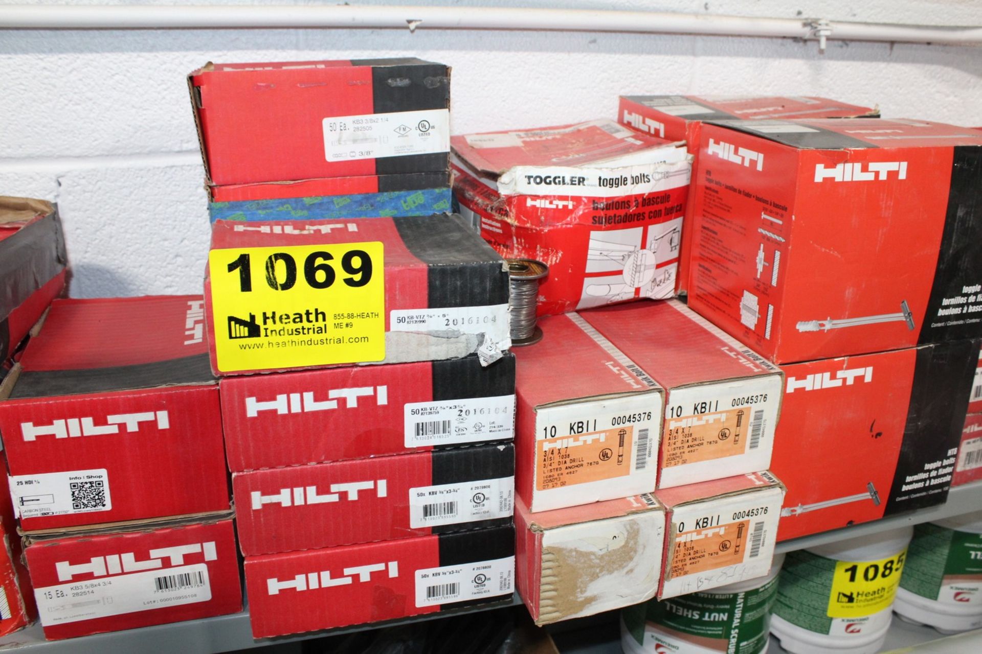 LARGE QTY OF HILTI TOGGLE BOLT ANCHORS, ETC. - Image 3 of 4