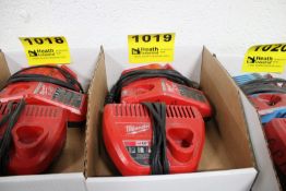 (2) MILWAUKEE BATTERY CHARGERS M12/M18