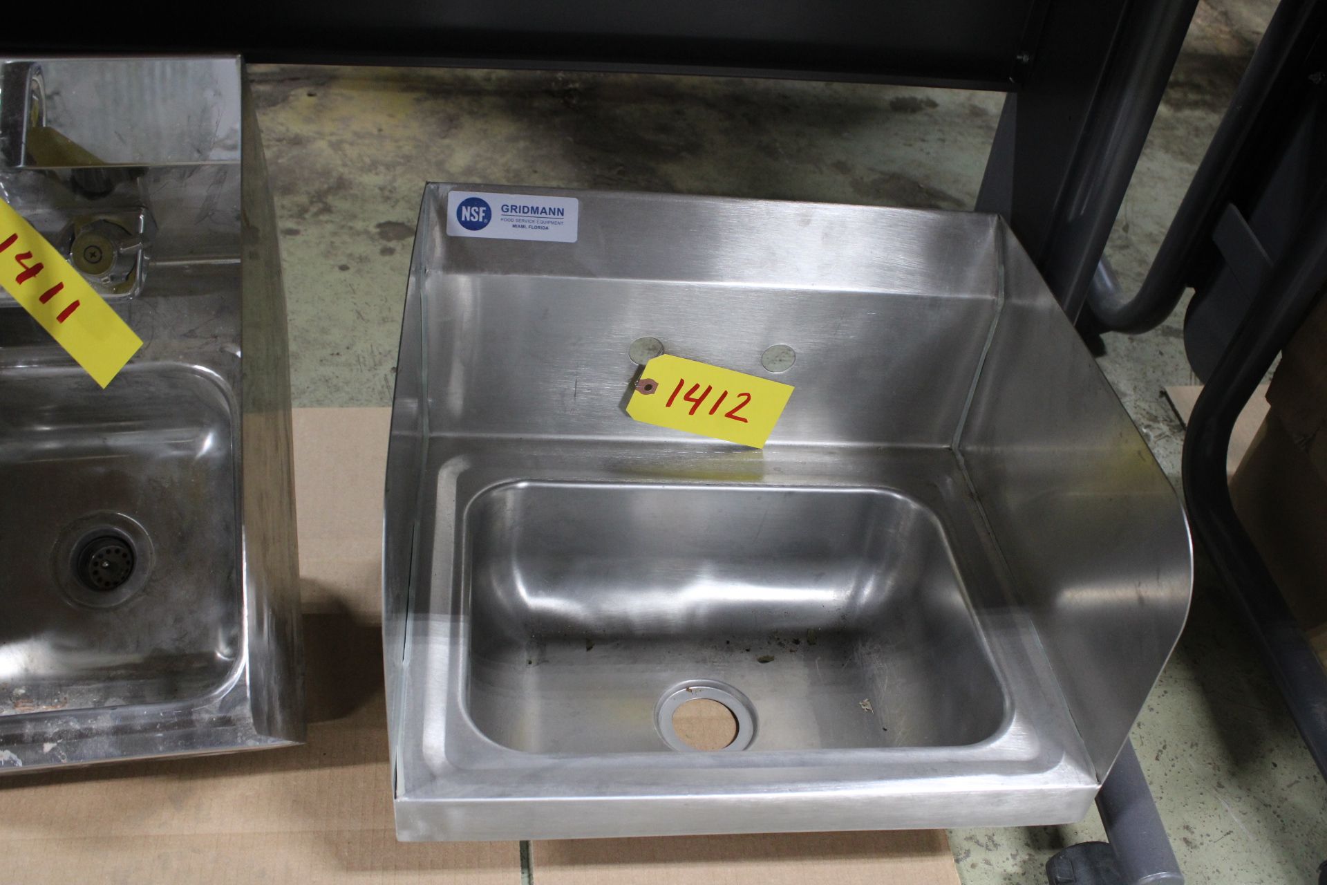 SMALL STAINLESS STEEL WALL SINK