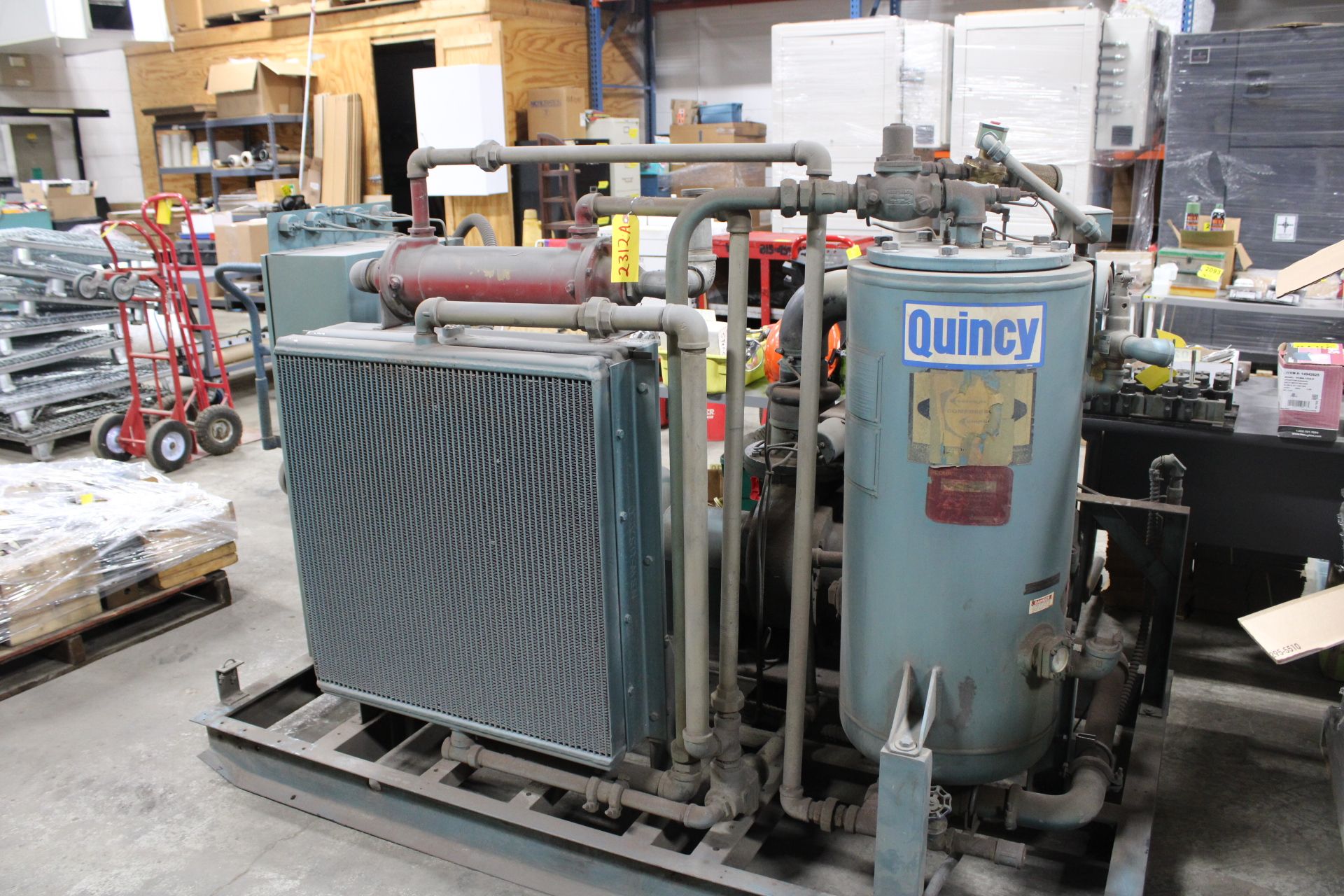 QUINCY MODEL Q235 50HP AIR COMPRESSOR WITH AUTO DUAL CONTROL, 19,267 HOURS ON METER - Image 4 of 4