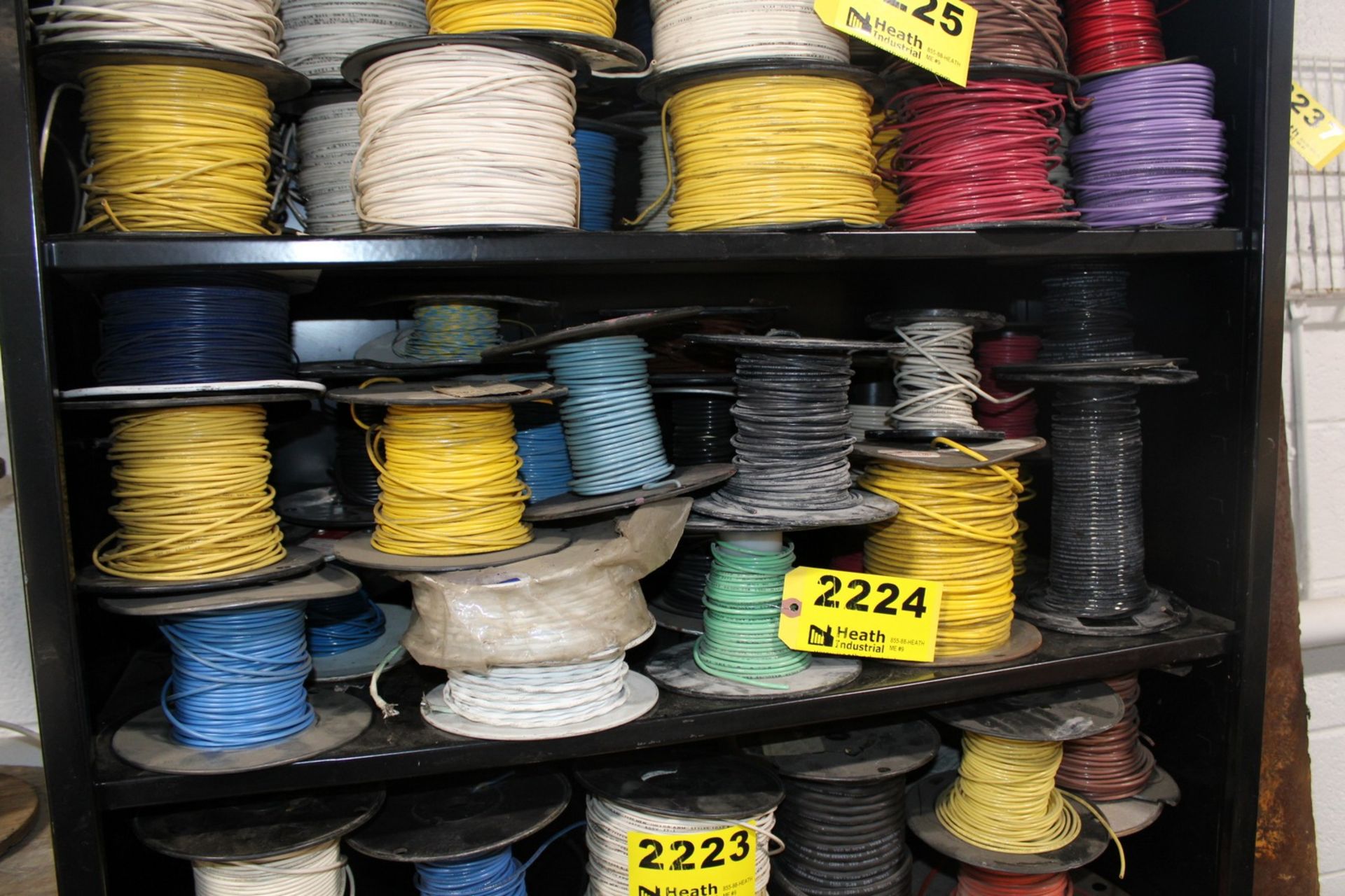 ASSORTED ELECTRICAL WIRE ON SHELF
