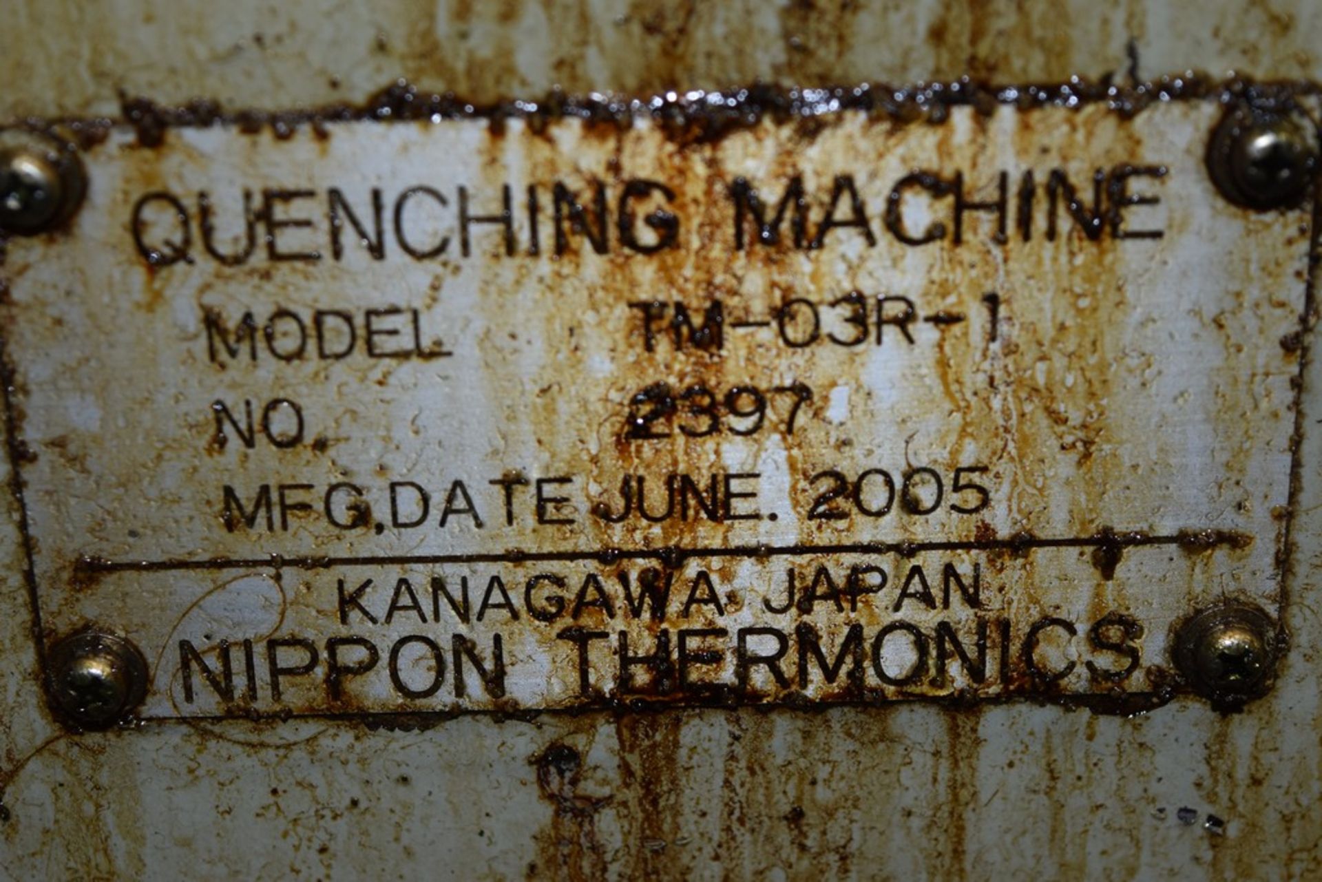 Nippon Thermonics TM-03R-1 CNC Quenching Machine S/N: 2397 (2005) Nippon ThermonicsÂ 50-KW Model: - Image 2 of 20