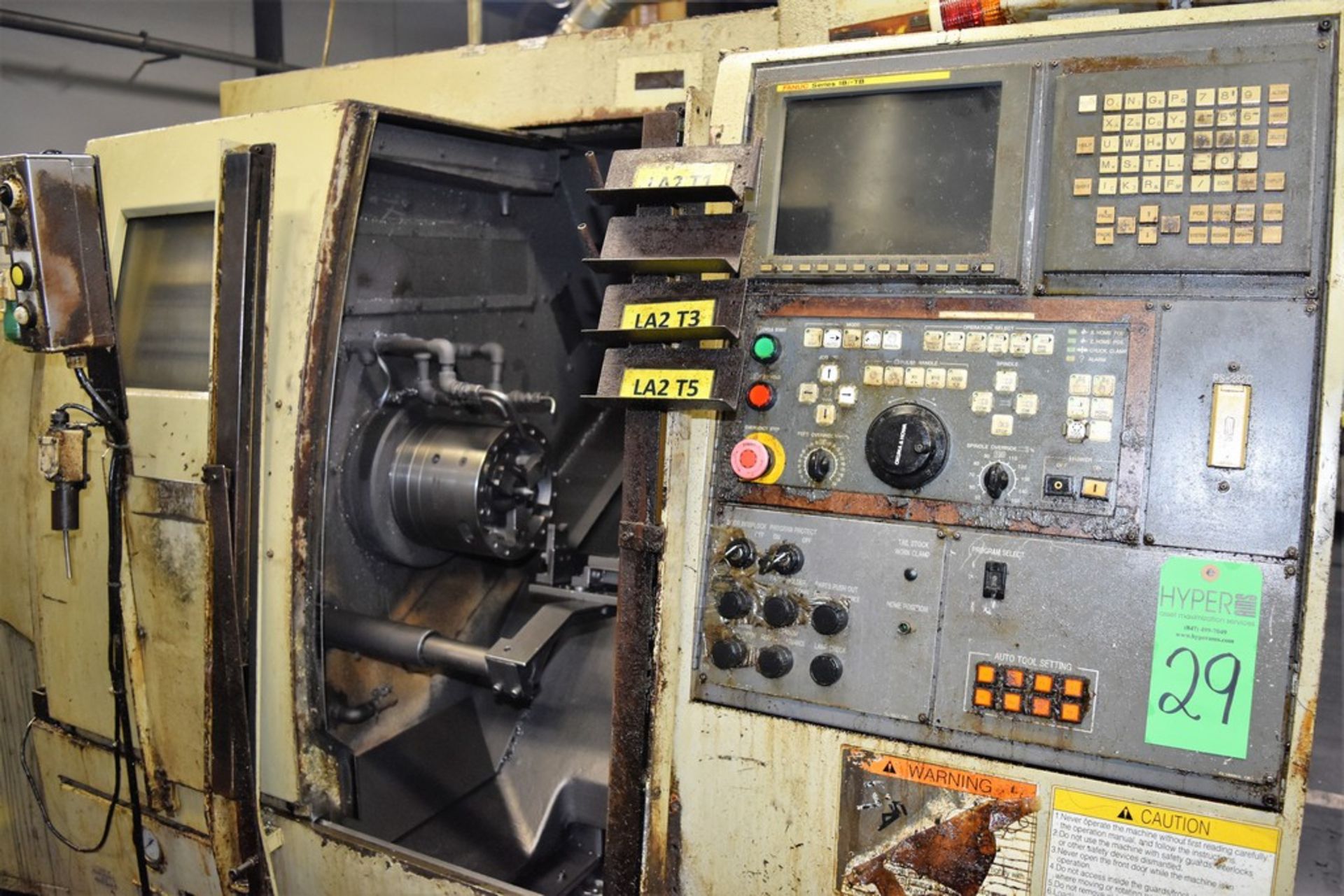 Okuma & Howa HL-20 CNC Lathe S/N: 01414 (2005), 6" x 8" 3-Jaw Chuck, 8-Position Turret, No