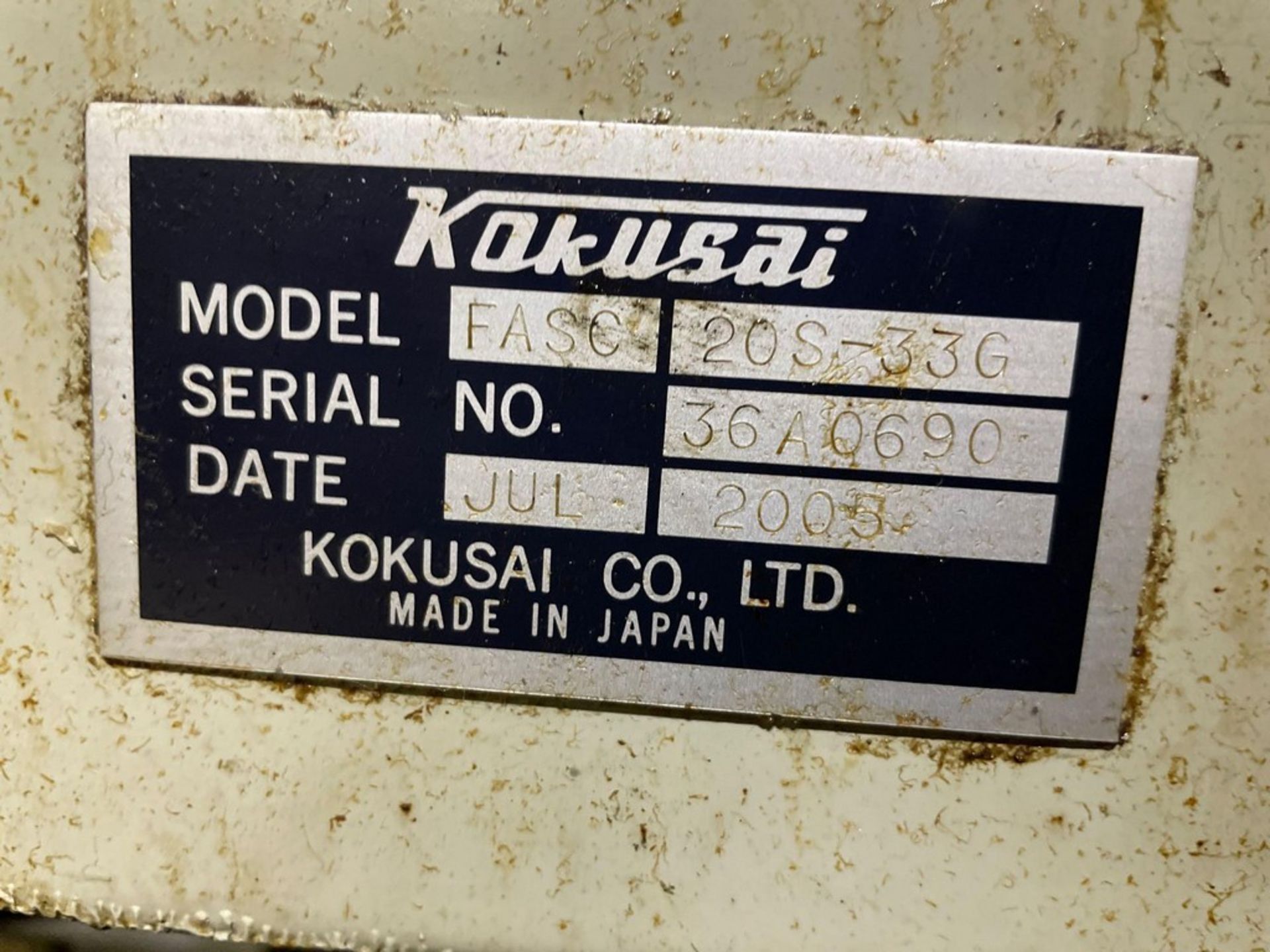 Kokusai FASC 20S-336 Shaft Straightening Machine S/N: 36A-0690 (2005) (P4U)Â (Rigging Fee to pick up - Image 7 of 7