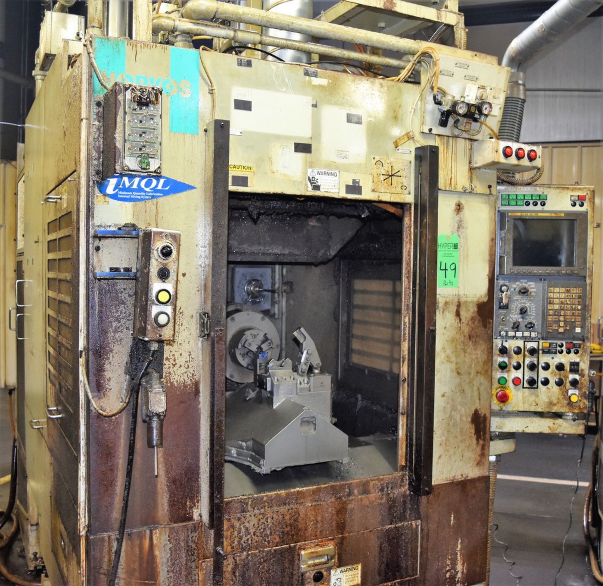 Horkos RS50H-16 3-Axis CNC Horizontal Machining CenterÂ S/N: S08695 (2005)Â 5â€ 3-Jaw Chuck on - Image 4 of 14