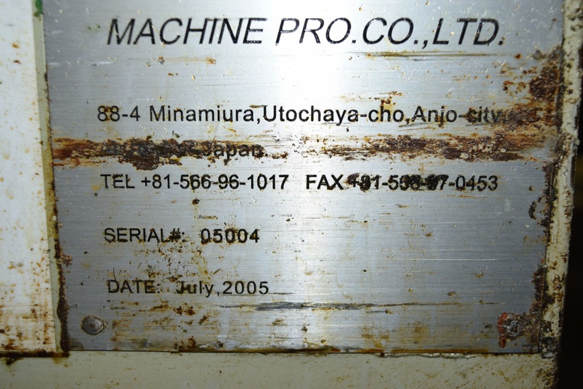 Machine Pro Co. Ltd. B800 Input Shaft Press Fitting Machine S/N: 5004 (2005) (P6U)Â (Rigging Fee - Image 16 of 19