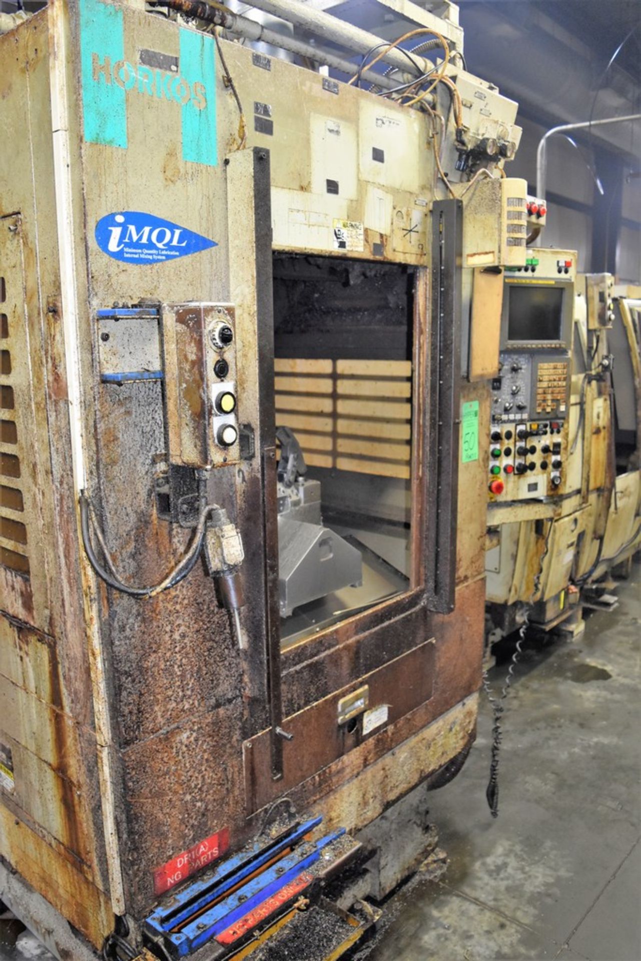 Horkos RS50H-16 CNC 3-Axis Horizontal Machining Center S/N: S08696 (2005) 5â€ 3-Jaw Chuck on Rotary - Image 2 of 13