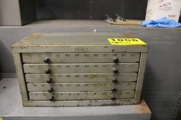HUOT FIVE DRAWER NUMBER DRILL CABINET WITH DRILLS