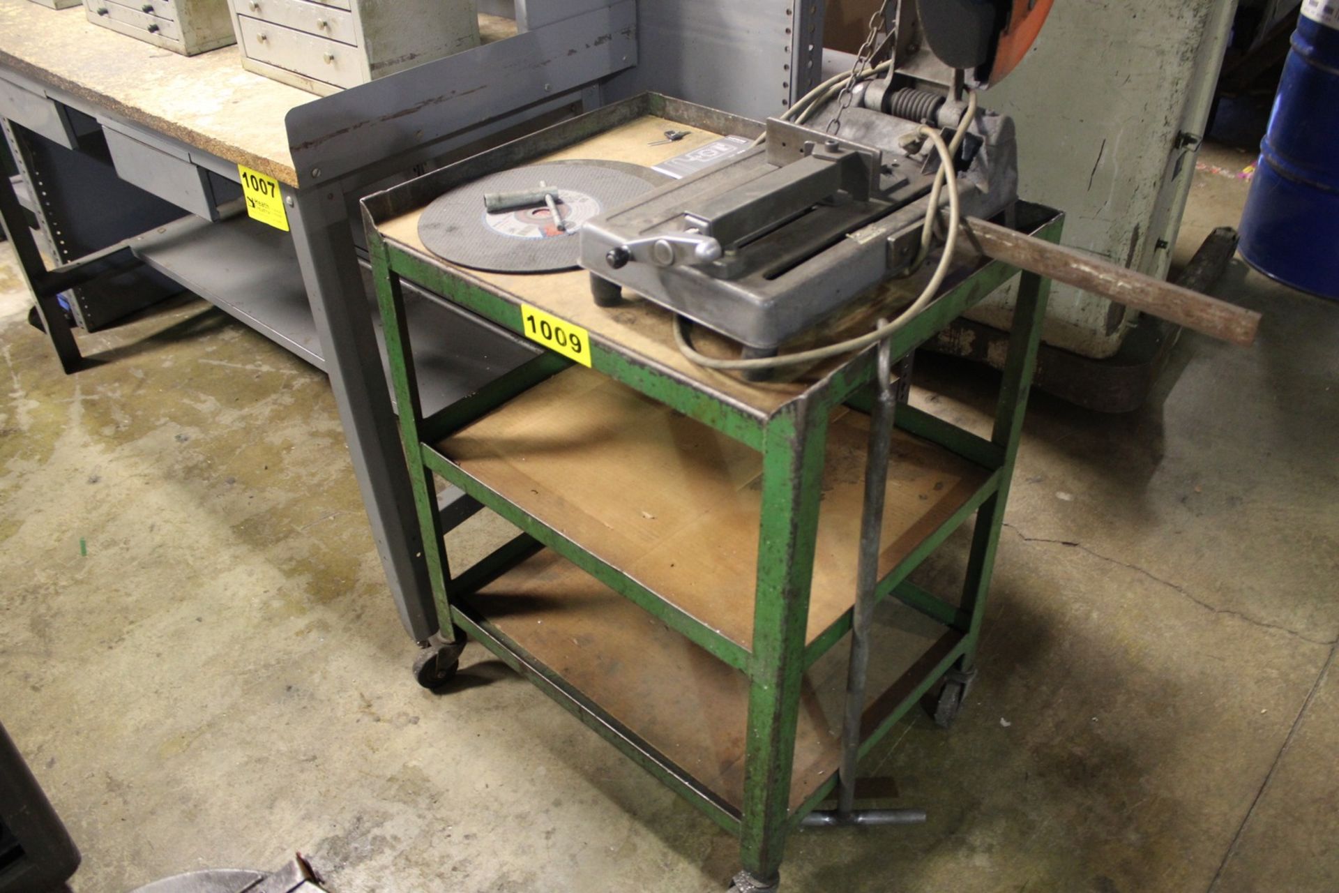 PORTABLE STEEL CART, 26" X 20" X 32"