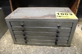 HUOT FIVE DRAWER NUMBER DRILL CABINET WITH PUNCHES
