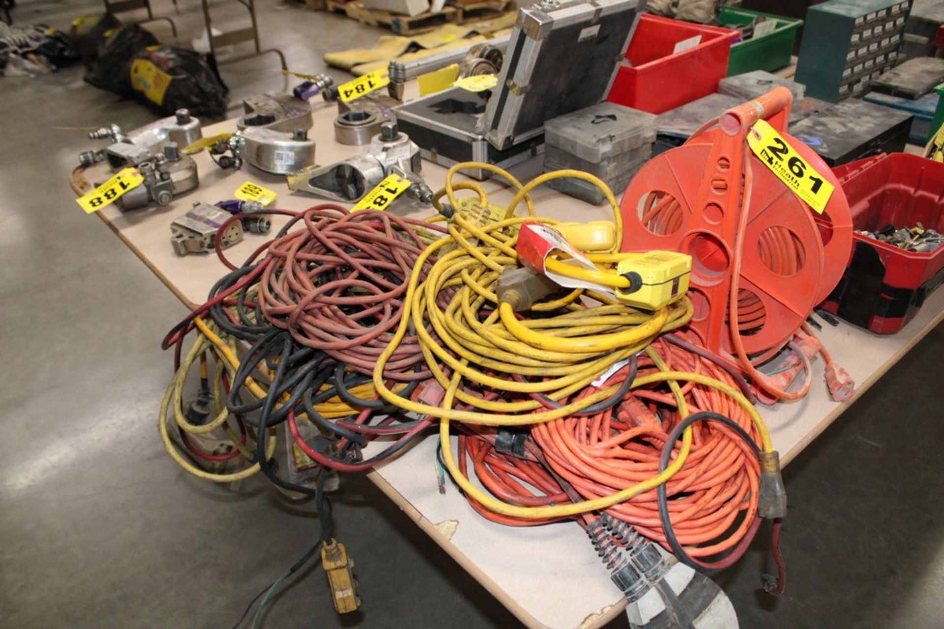 ASSORTED EXTENSION CORDS AND GFCI