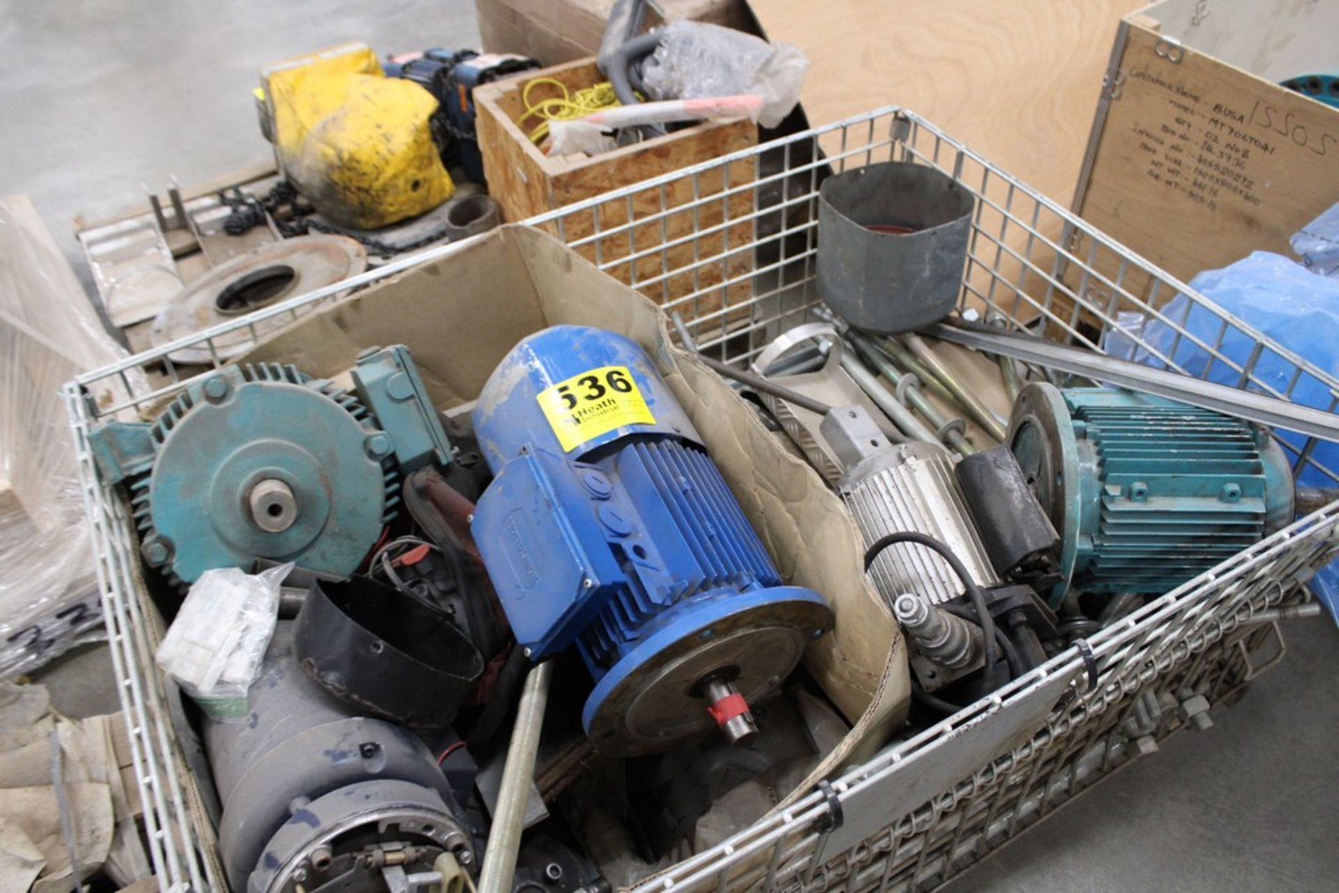 ASSORTED OUT OF SERVICE MOTORS IN CRATE