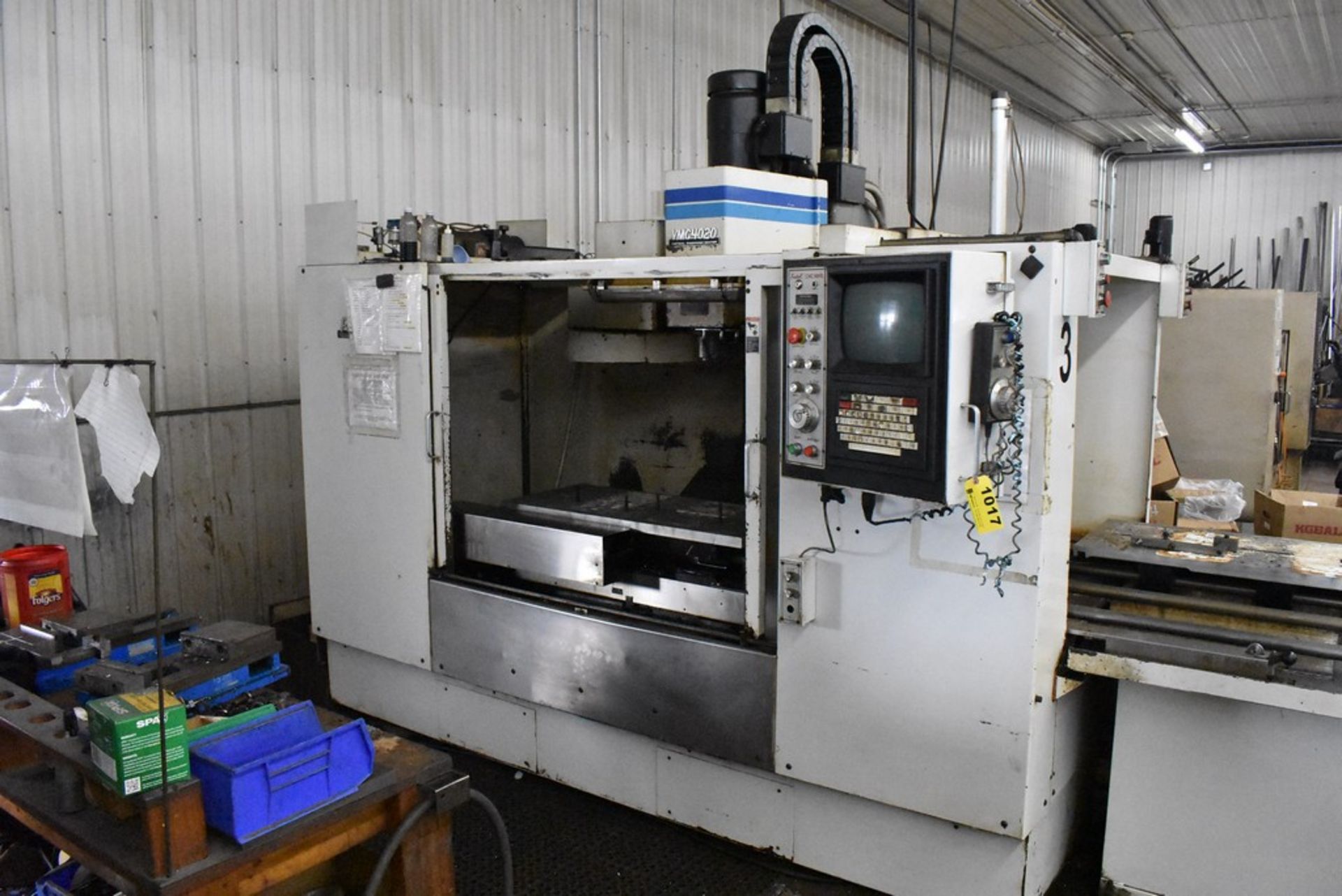 FADAL 3-AXIS MODEL VMC4020 (906-1) CNC VERTICAL MACHINING CENTER, S/N 9605580, 40" X-AXIS TRAVEL,