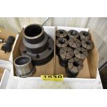 HARDINGE MODEL 22J COLLET ADAPTER WITH (9) COLLETS