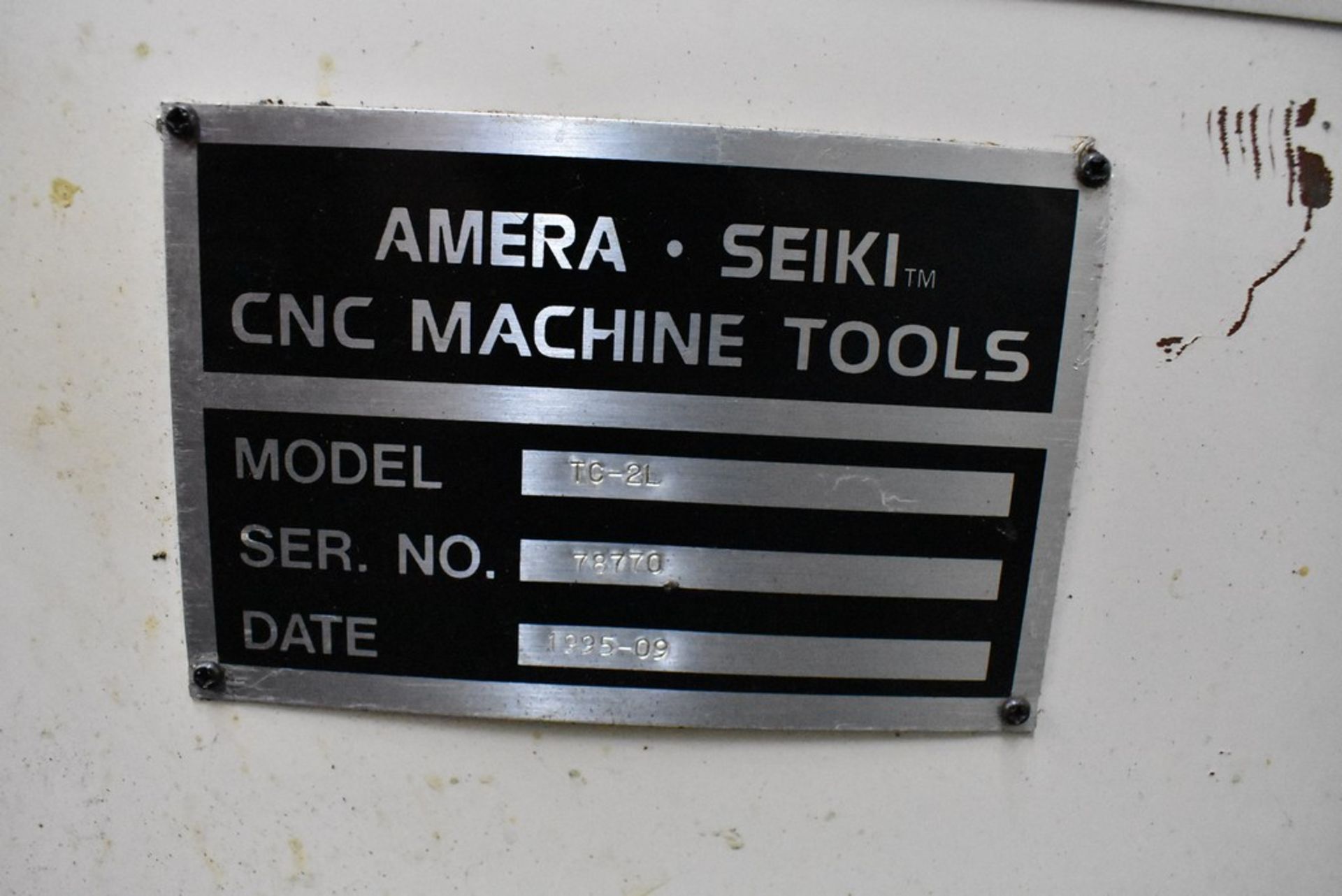 AMERA-SEIKI MODEL TC-2L CNC TURNING CENTER, S/N 78770, WITH CHUCK, TAILSTOCK, FANUC SERIES O-T - Image 17 of 17