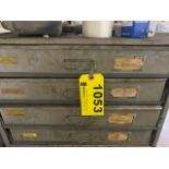 FOUR DRAWER PARTS CABINET WITH CONTENTS