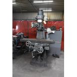 RAM 3/1.5 HP MODEL VRG2 RAM TYPE VERTICAL MILL, S/N N/A, 10" X 48" POWER FEED TABLE