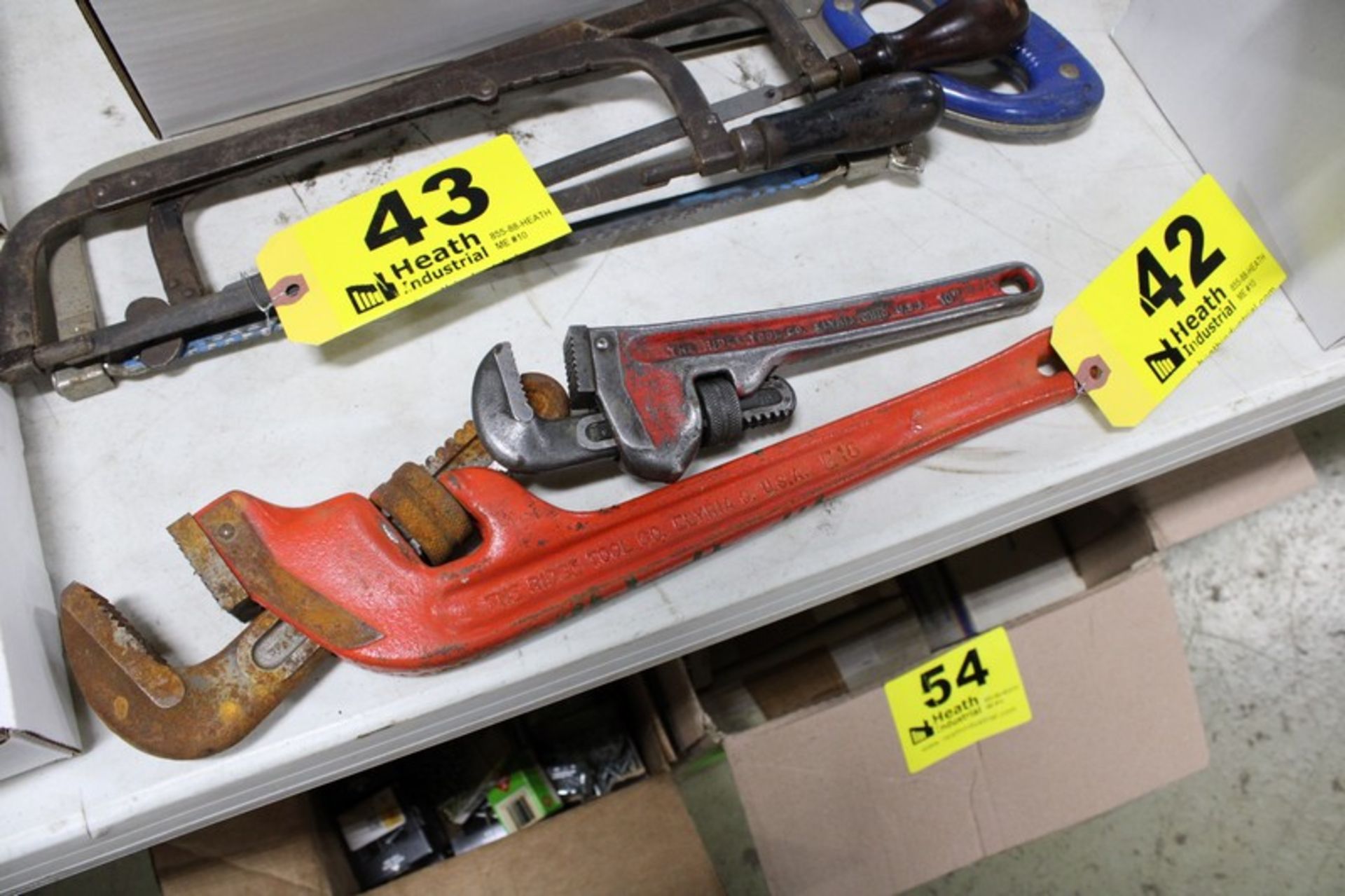 (2) ASSORTED PIPE WRENCHES