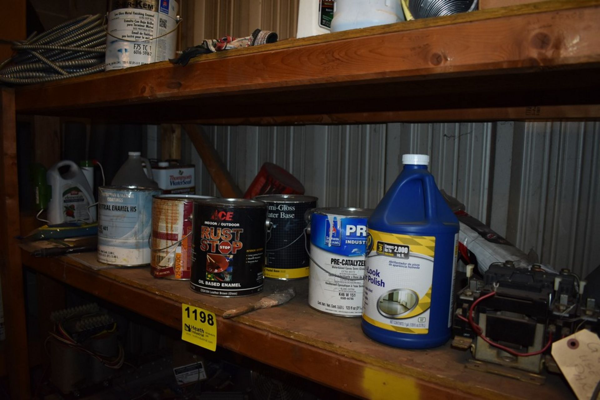 CONTENTS ON SHELF: ELECTRICAL PARTS & PAINTING SUPPLIES - Image 3 of 4