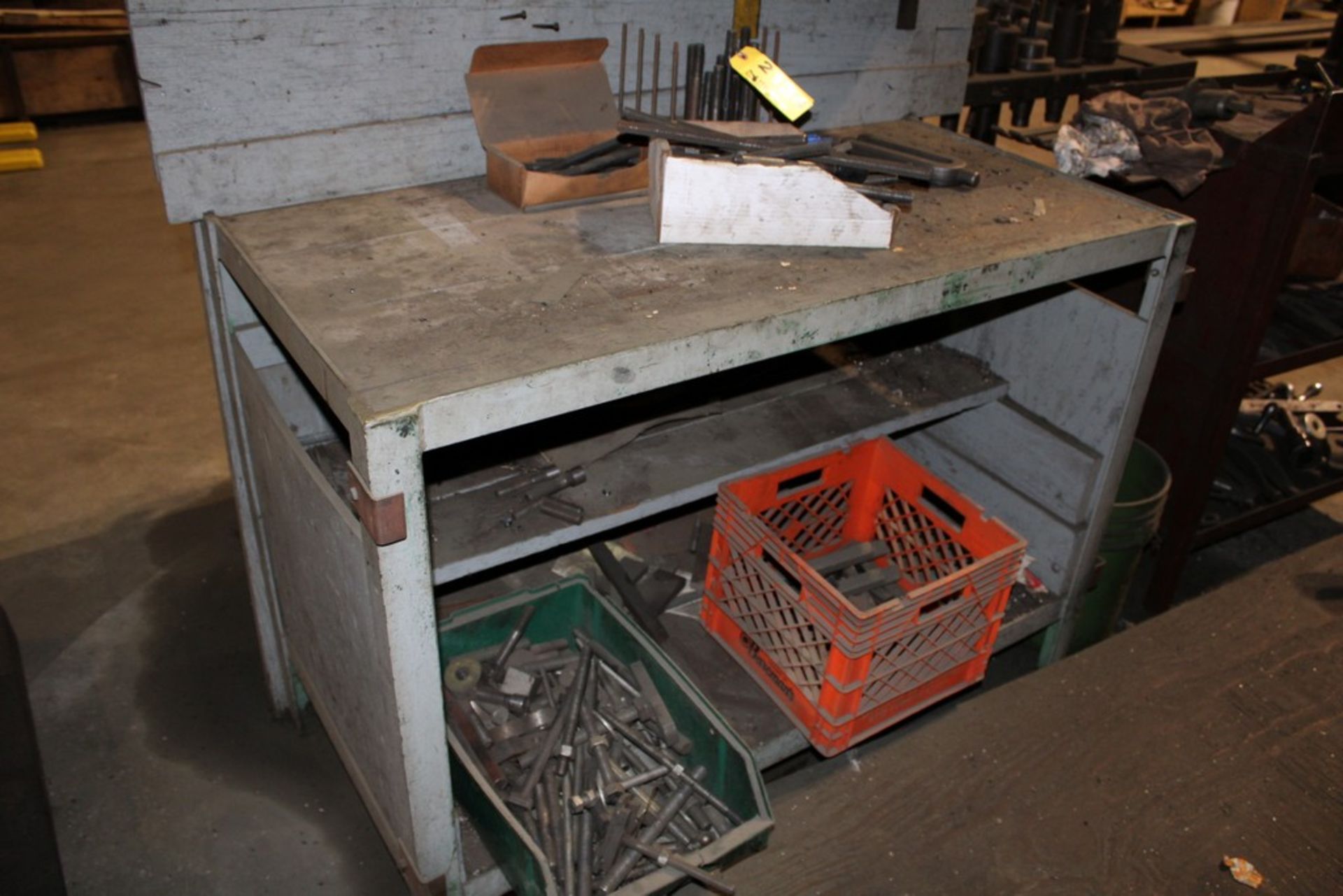 WORKBENCH WITH ASSORTED HOLD DOWNS, 48" X 24" X 36"