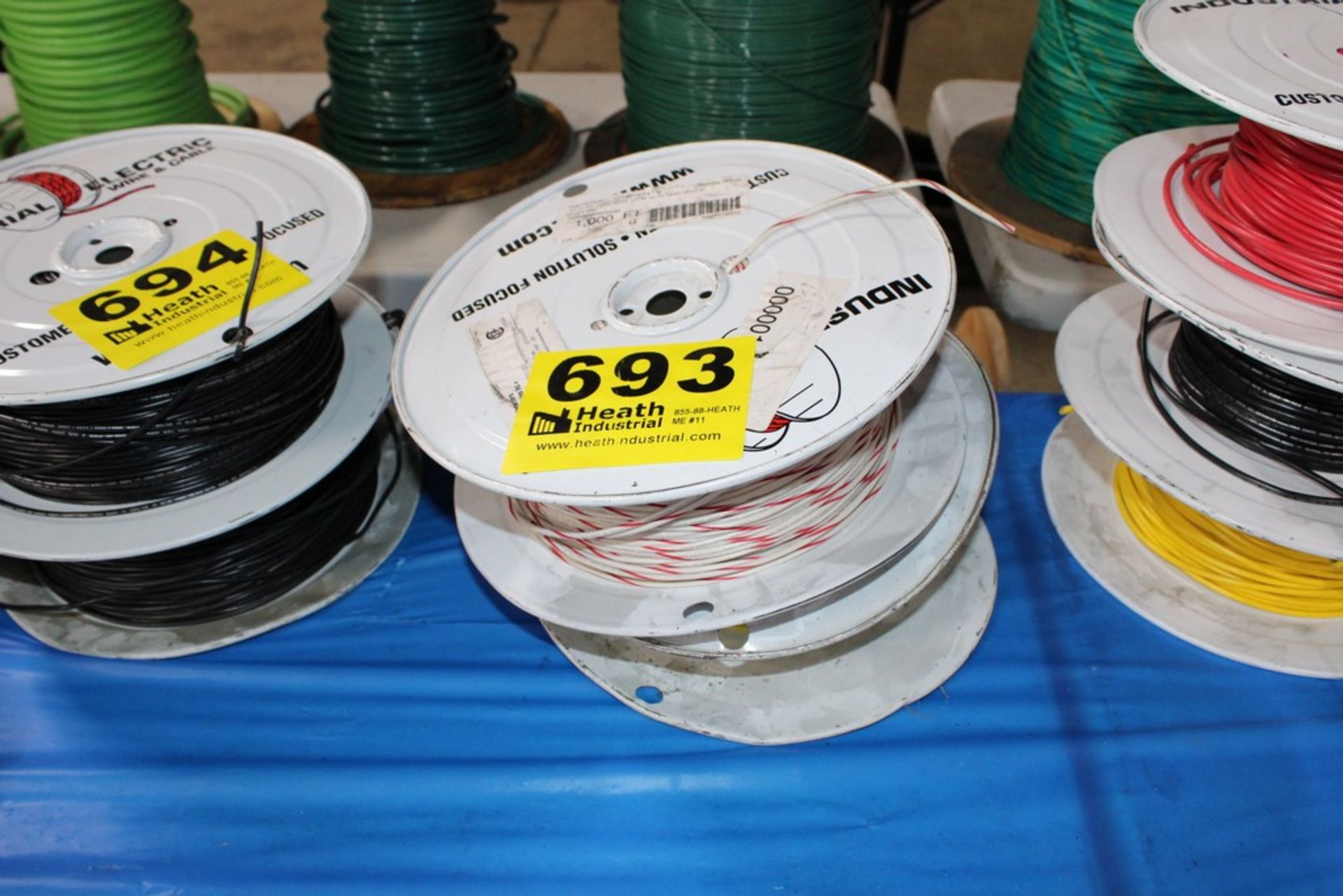 (2) SPOOLS OF INDUSTRIAL ELECTRIC 14 AWG & 16 AWG WIRE