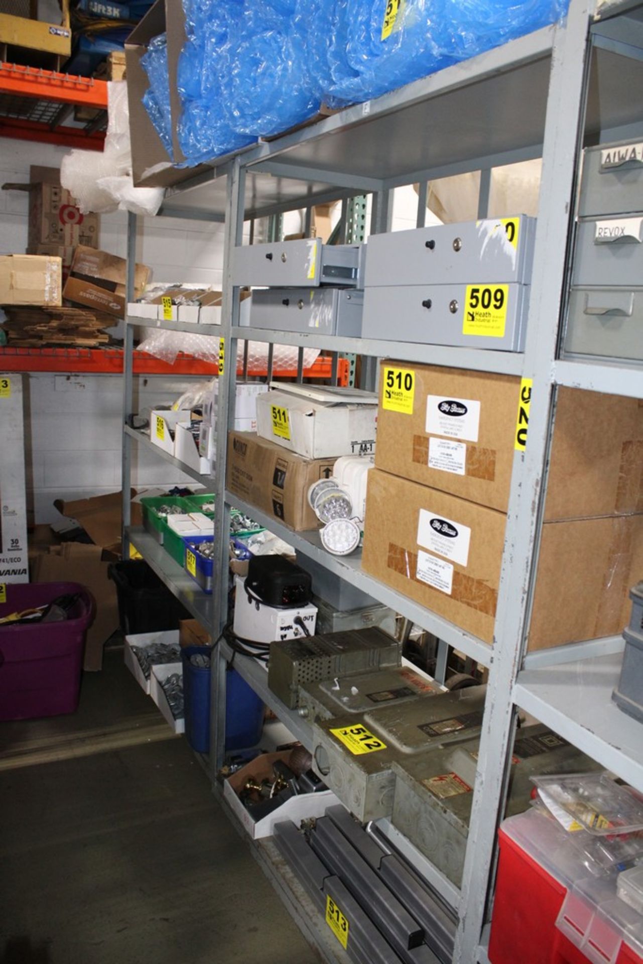 PORTABLE STEEL SHELVING UNIT, 49" S 22" X 76"