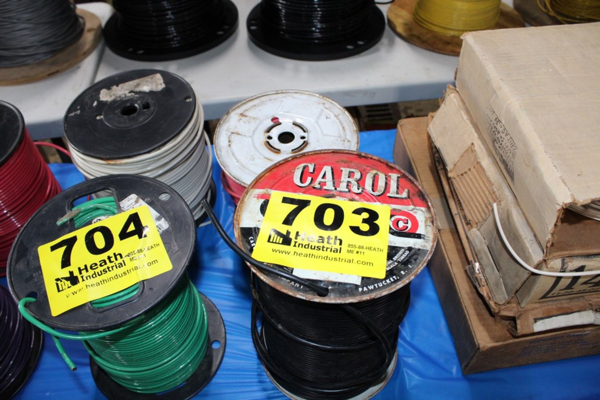 (2) SPOOLS OF ELECTRICAL WIRE, 10 AWG & 12 AWG