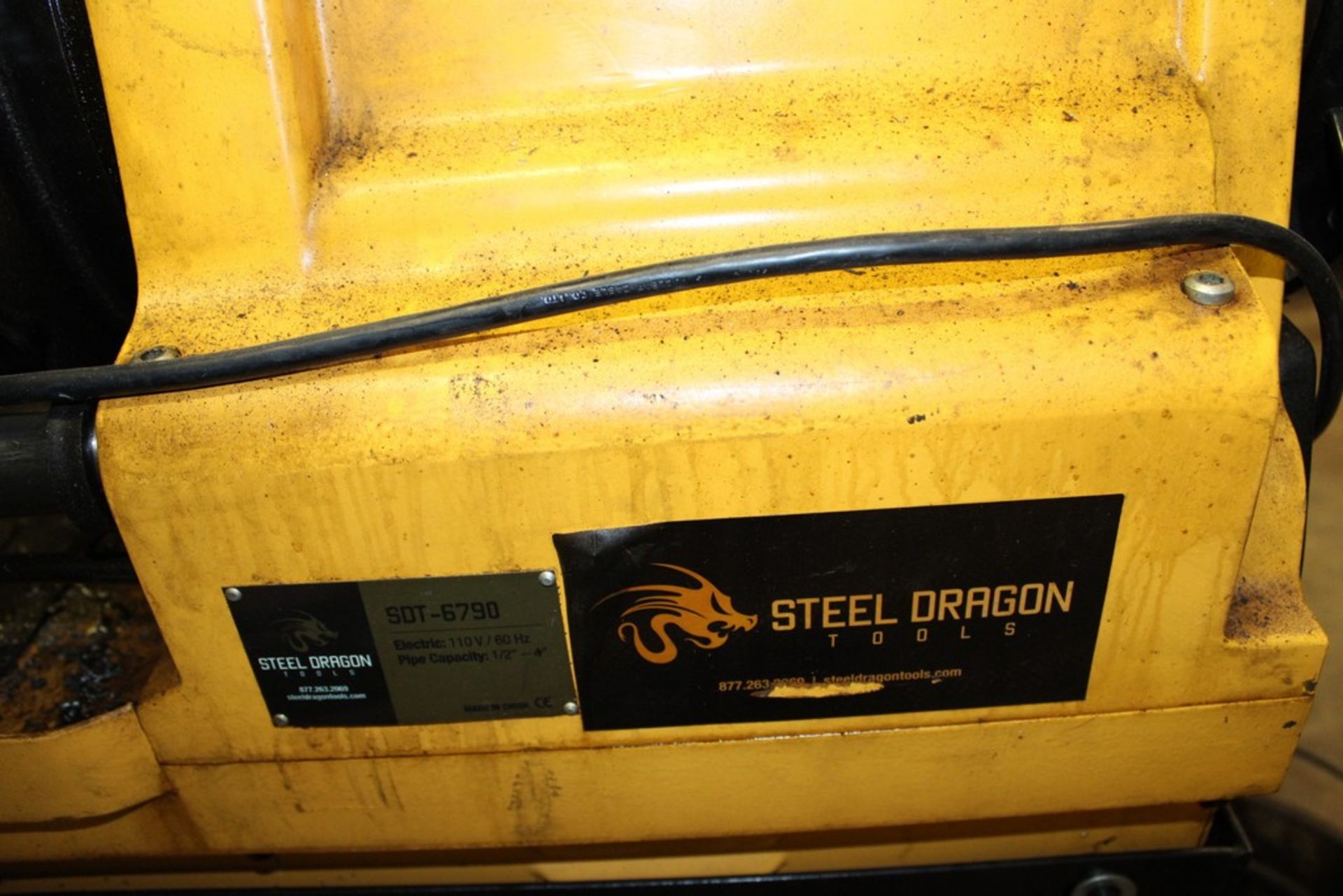 STEEL DRAGON MODEL 6790 PIPE THREADING MACHINE & CART, 1/2? – 4? CAPACITY, (2) DIES, FOOT PEDAL - Image 2 of 4