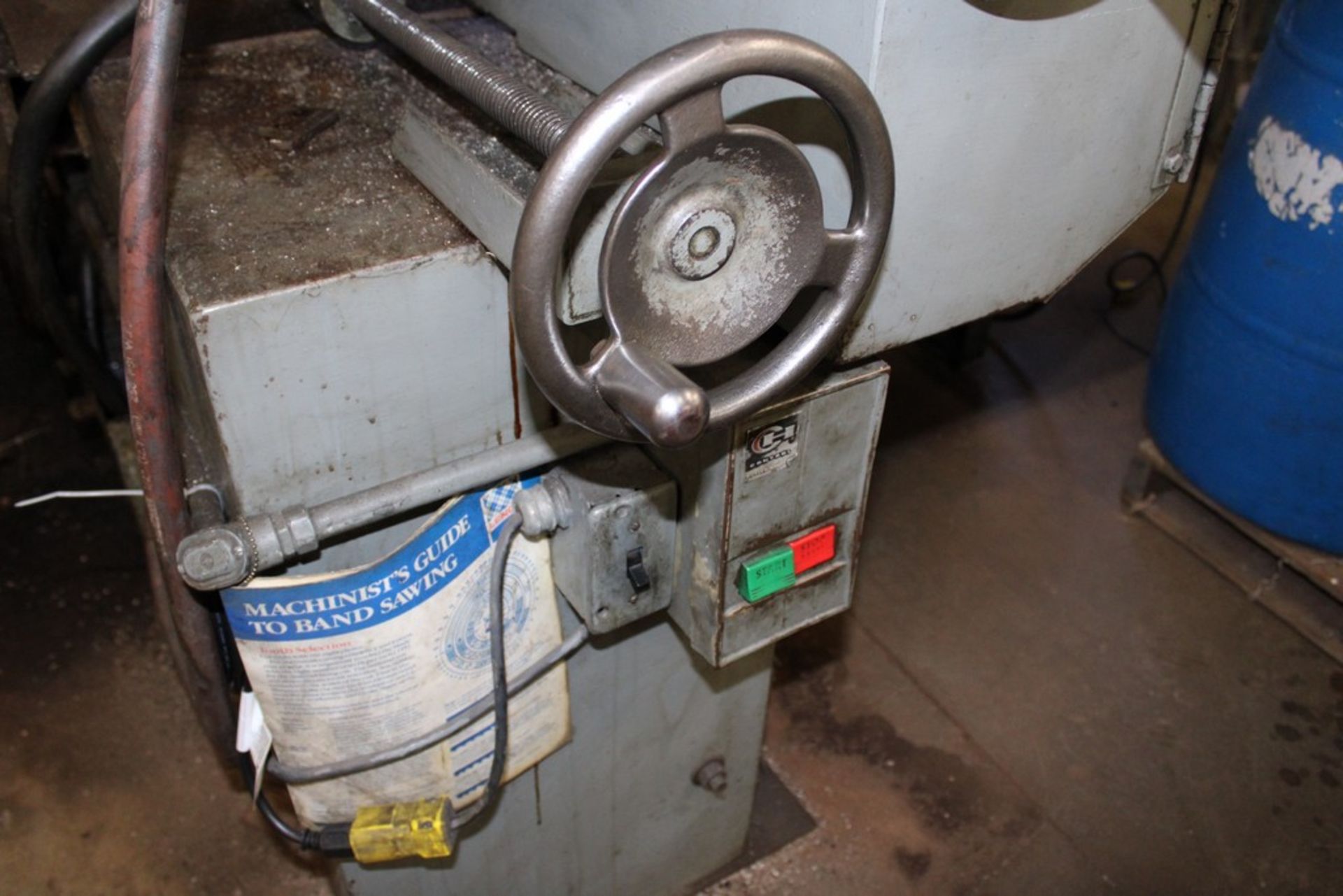 DOALL MODEL C-6 HORIZONTAL BAND SAW, S/N 207-62253, HYDRAULIC TABLE STOP, ROLLER CONVEYOR - Image 6 of 6