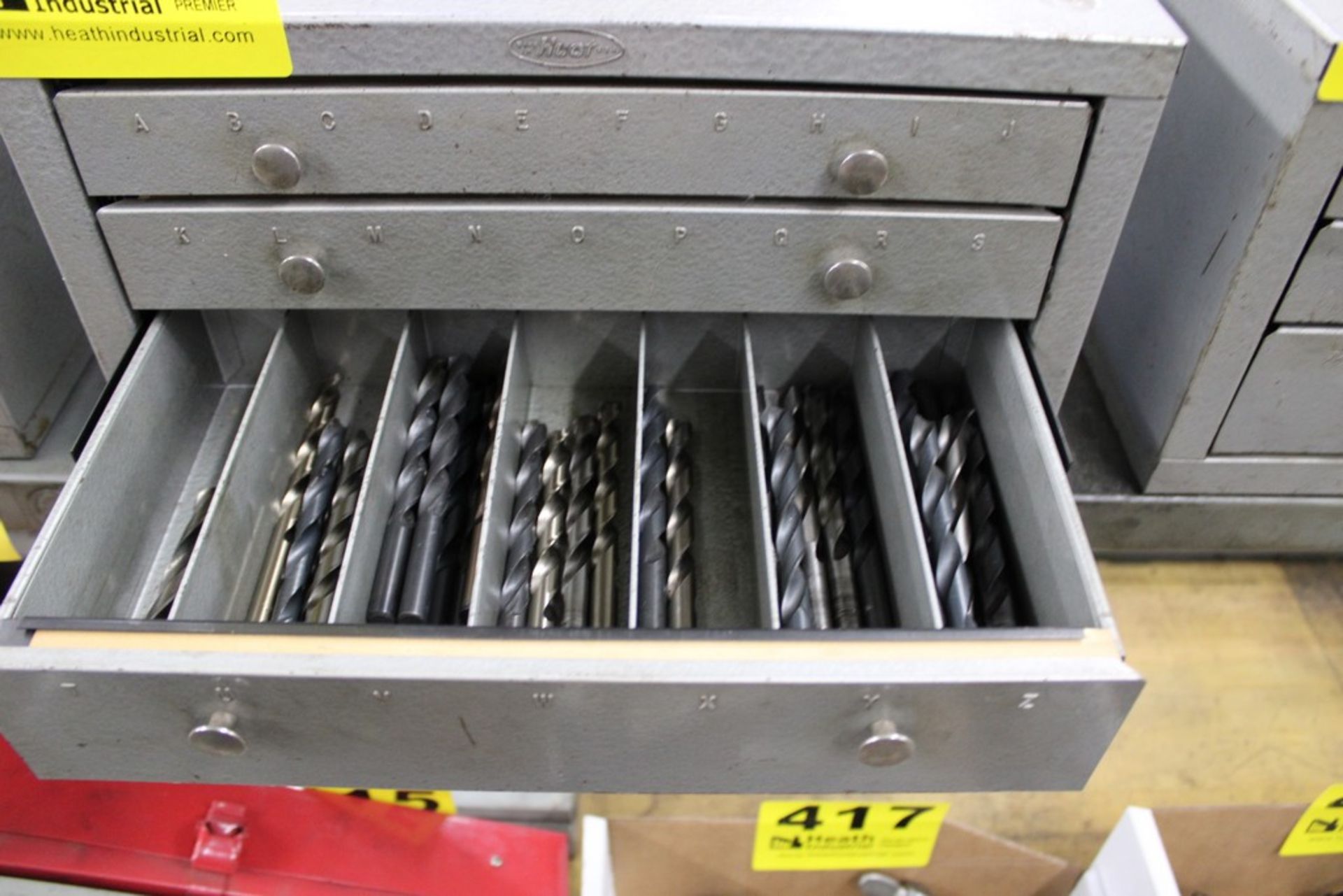 HOT THREE DRAWER LETTER DRILL CABINET WITH DRILLS - Image 2 of 4
