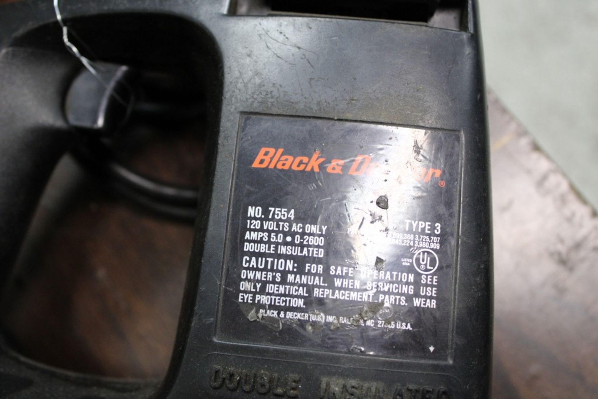 BLACK & DECKER MODEL 7554 SAWZALL - Image 2 of 2