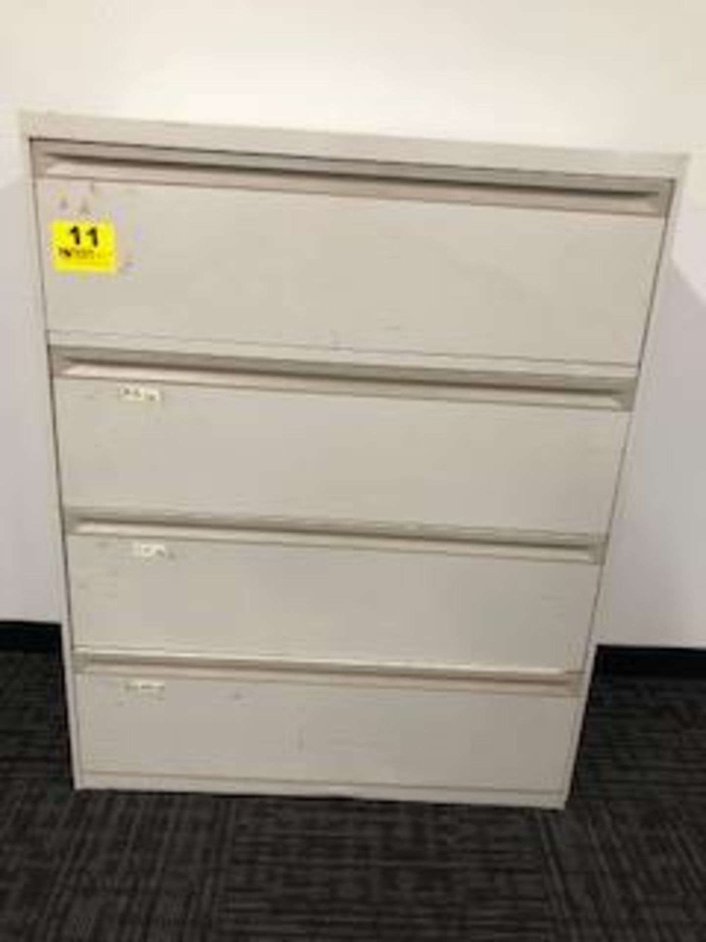 ALLSTEEL 42" X 18" TAN 4 DRAWER LATERAL FILE CABINET