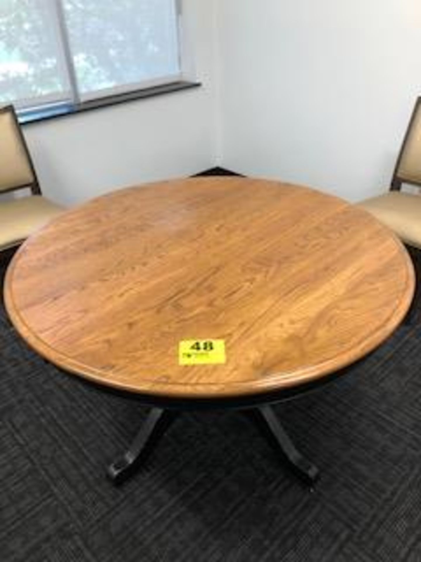 48" ROUND WOOD TABLE